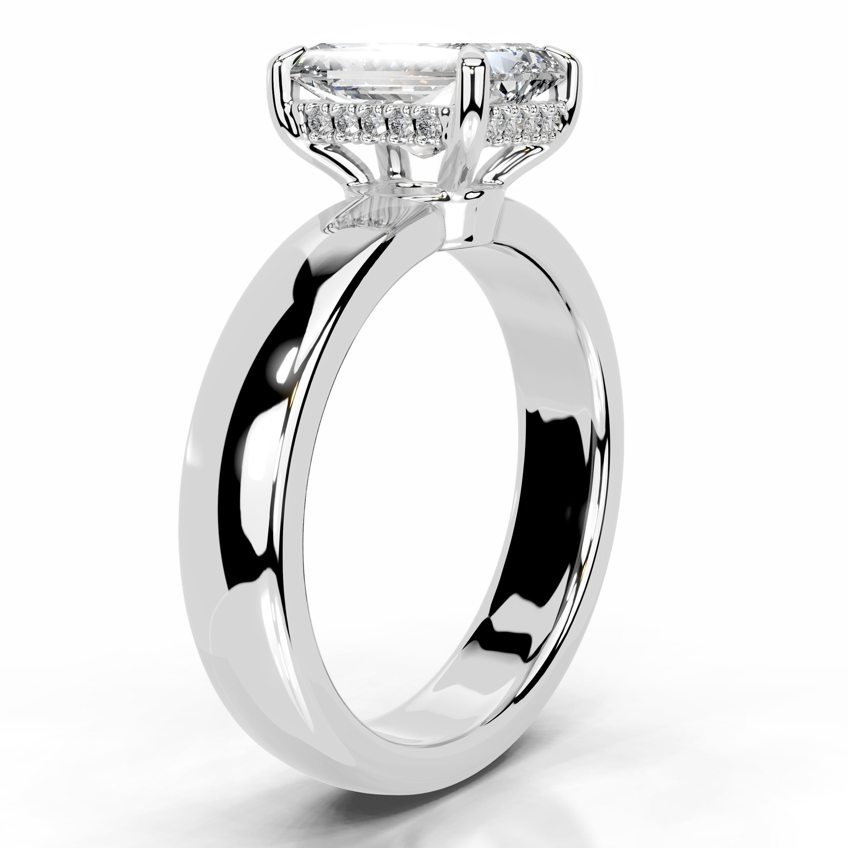 Lux Diamond Engagement Ring - 14K White Gold