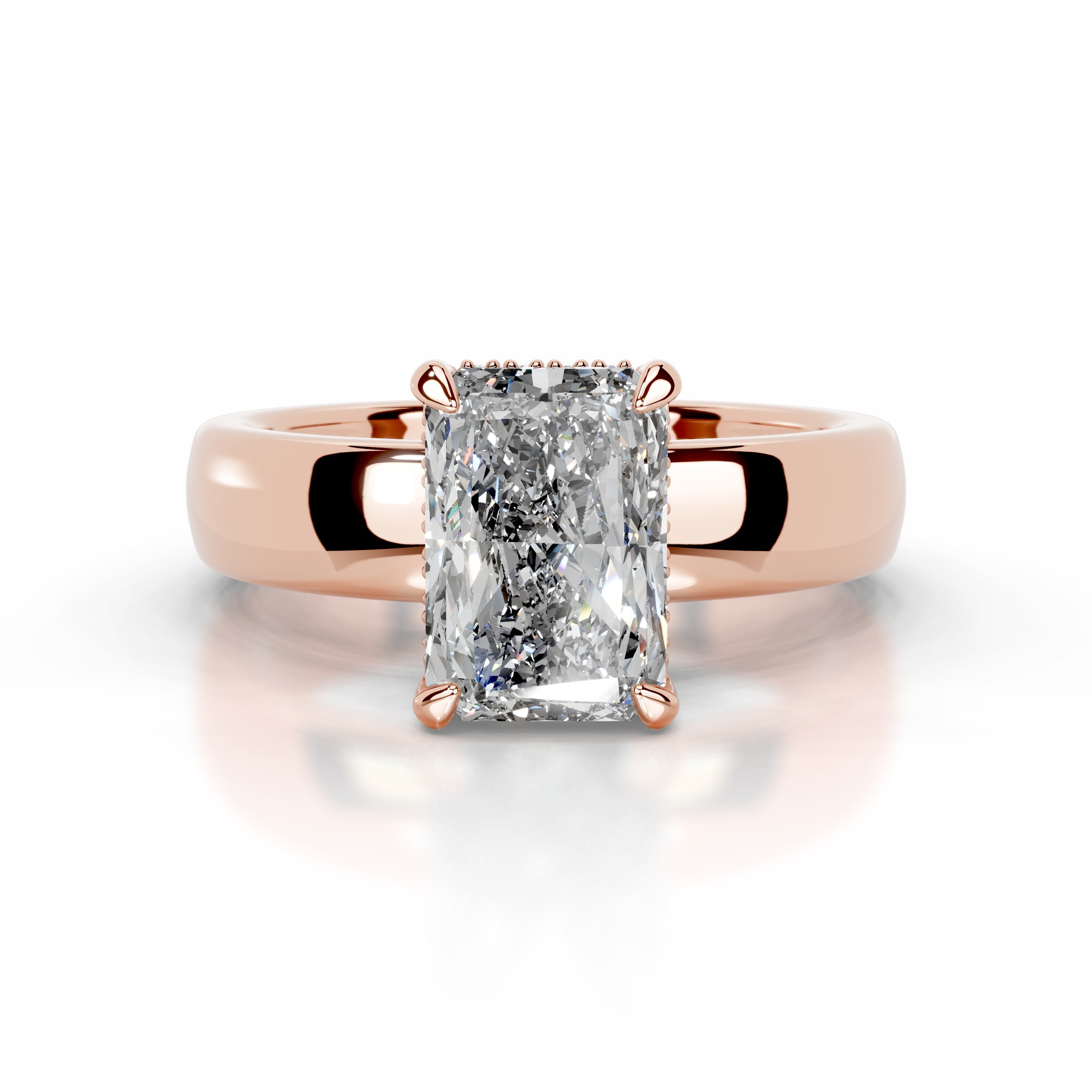 Lux Diamond Engagement Ring - 14K Rose Gold