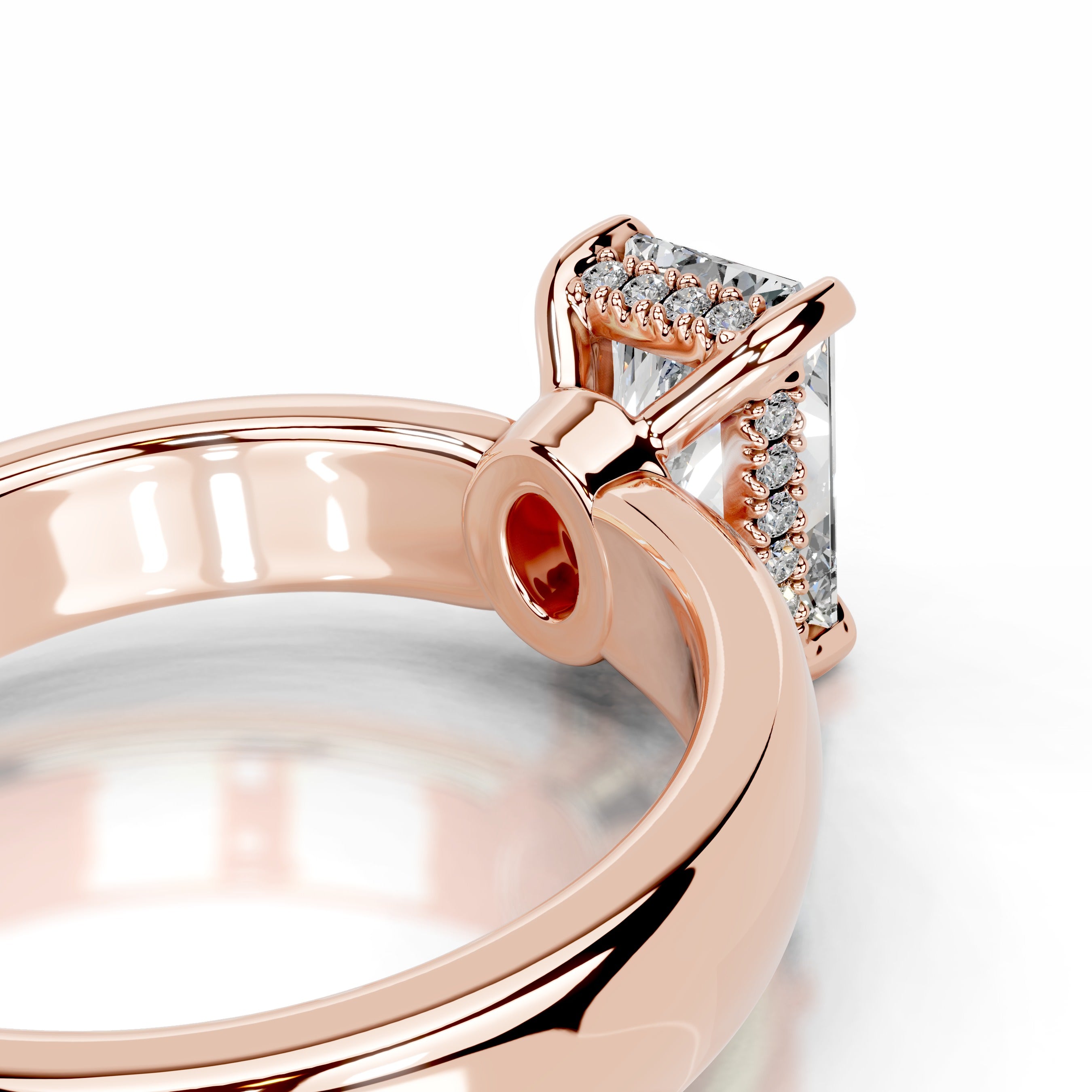 Lux Diamond Engagement Ring - 14K Rose Gold