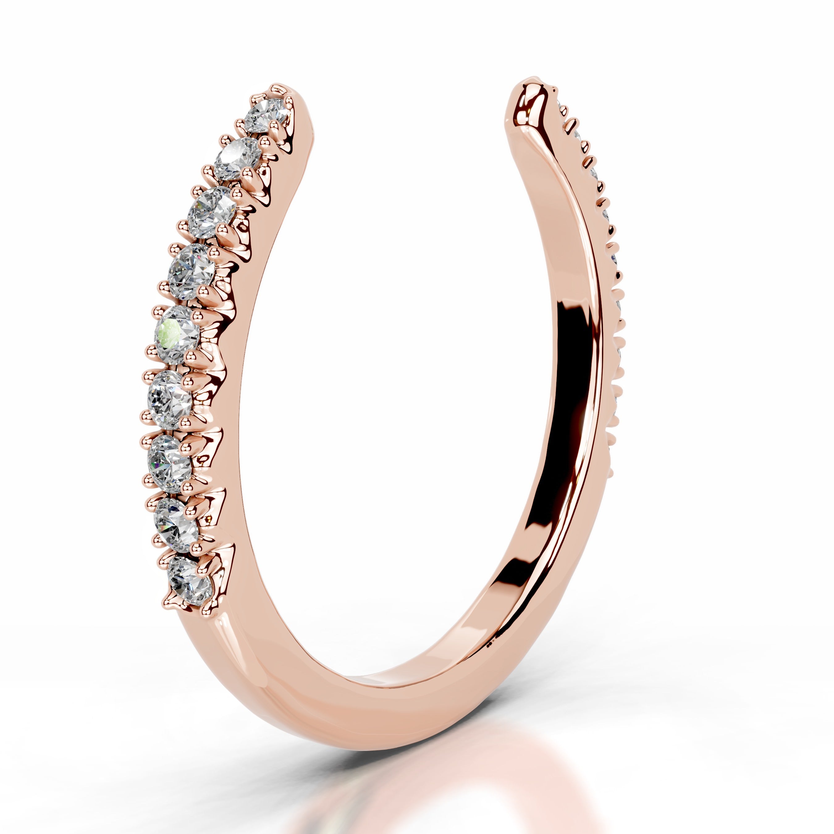 Himari Diamond Wedding band - 14K Rose Gold