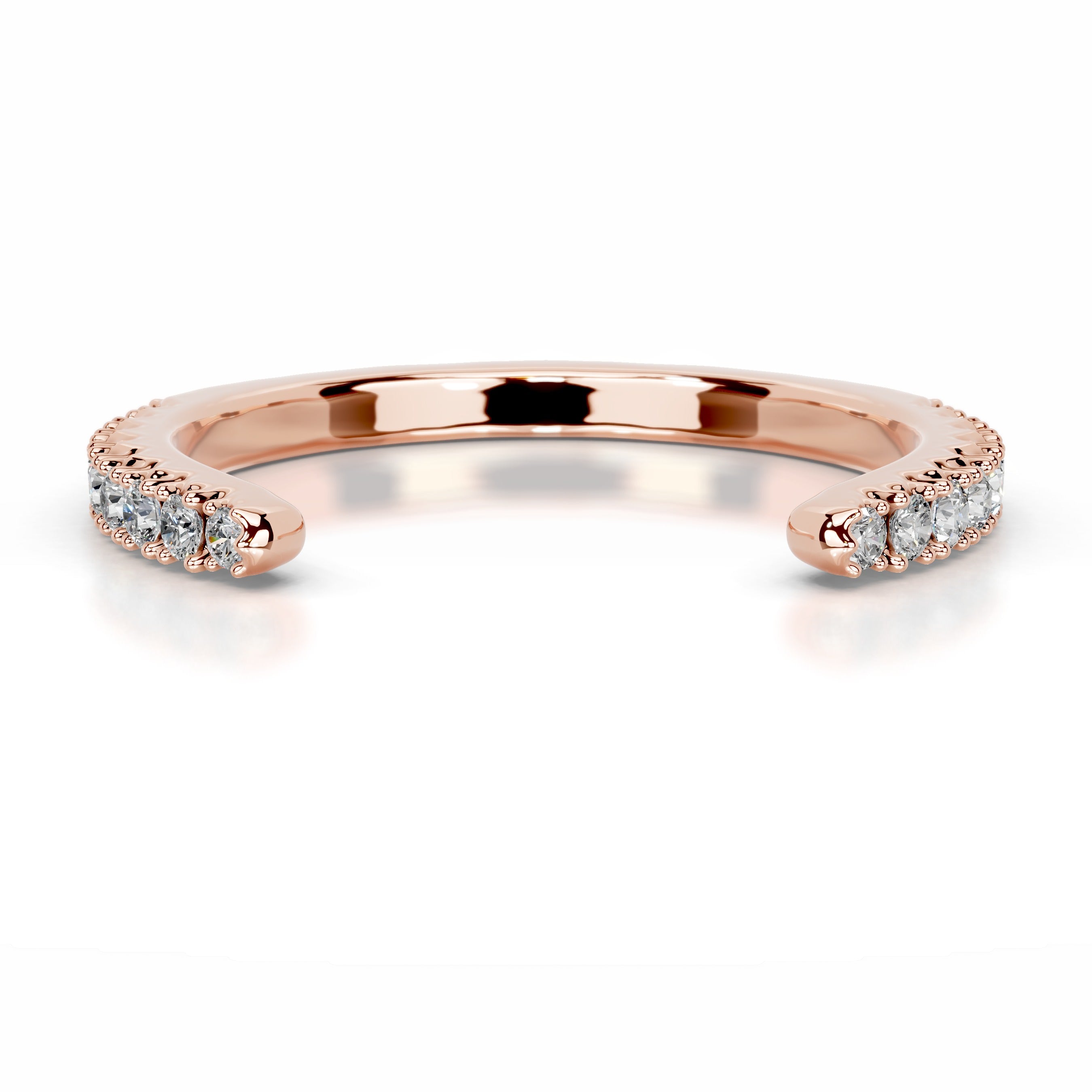 Himari Diamond Wedding band - 14K Rose Gold