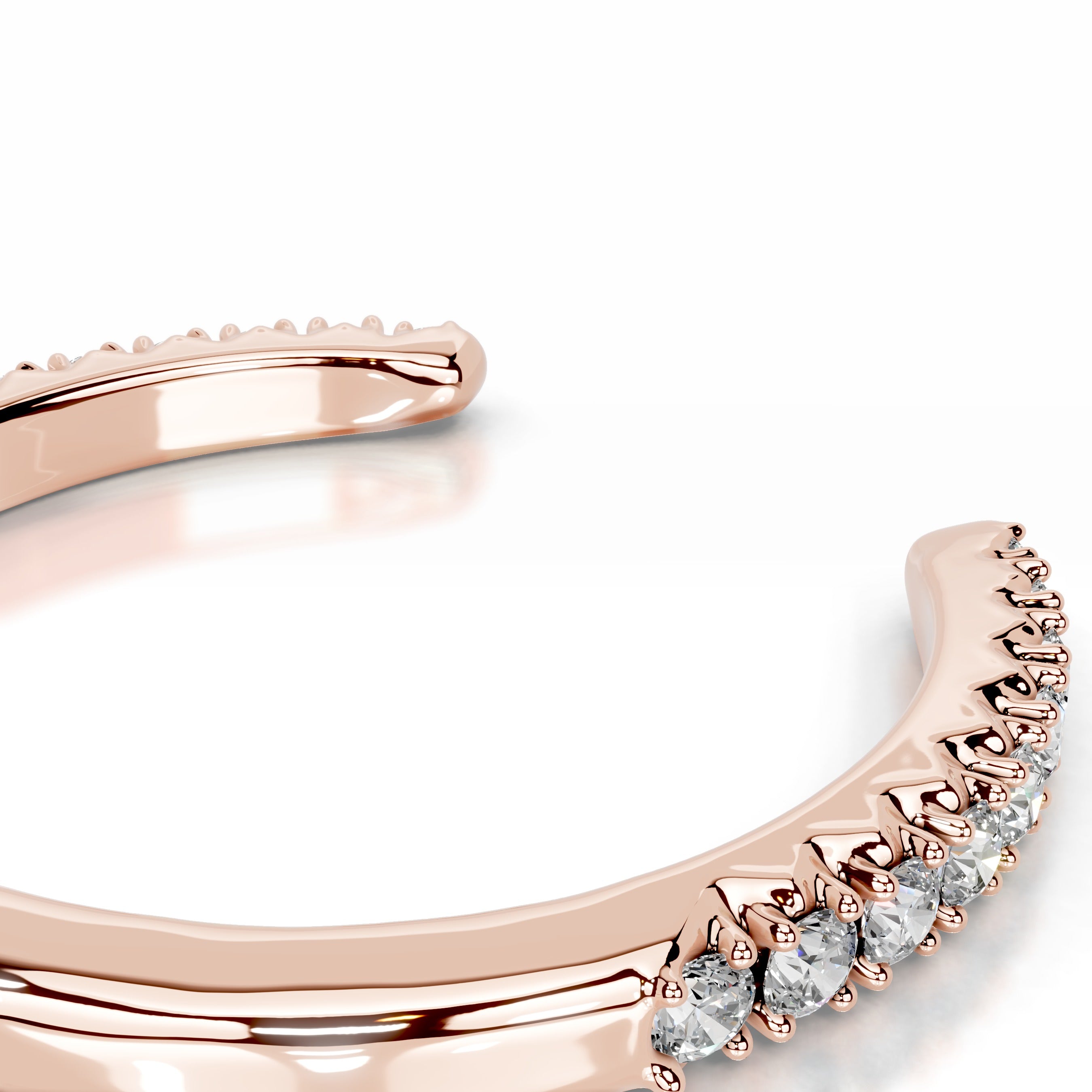 Himari Diamond Wedding band - 14K Rose Gold