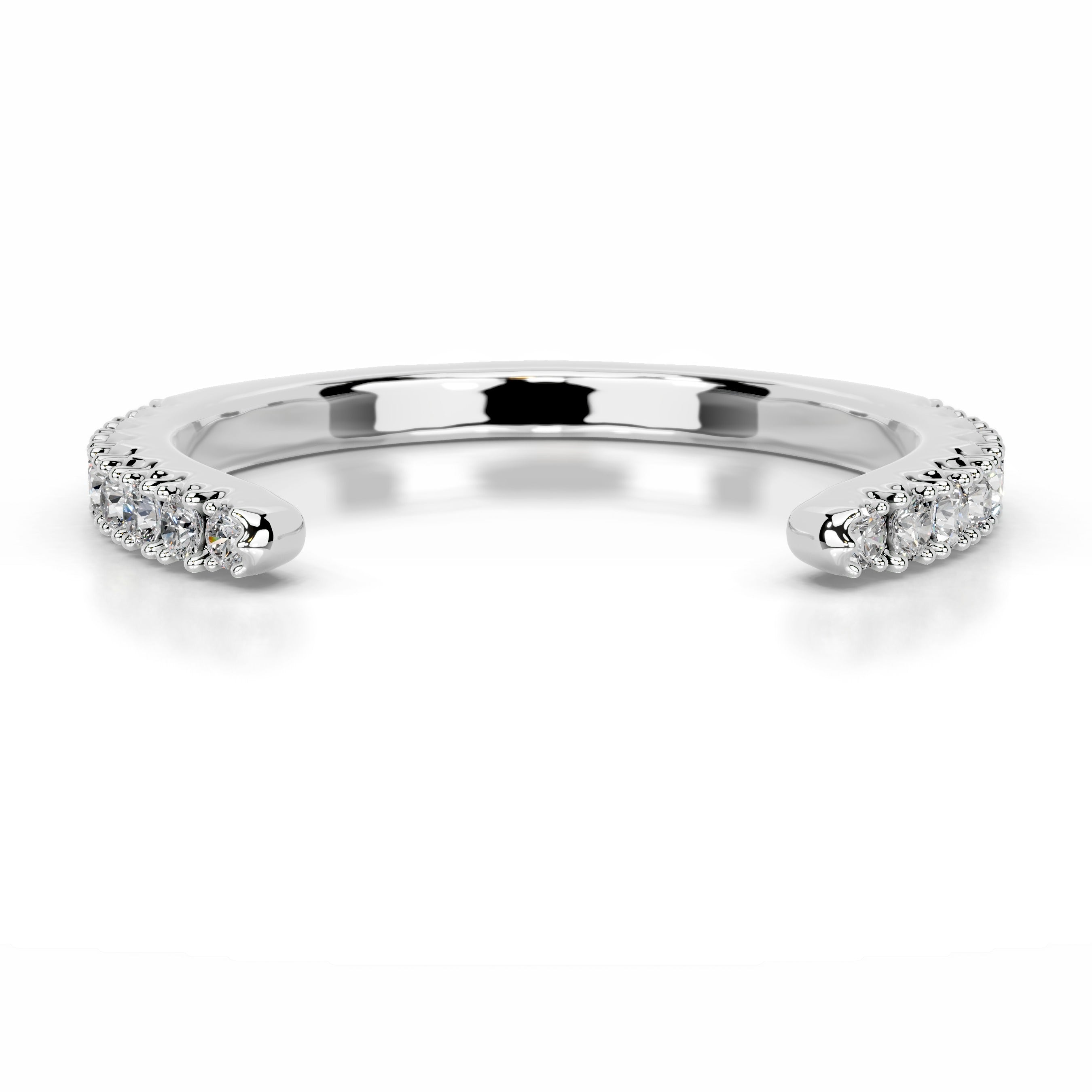 Himari Diamond Wedding band - 14K White Gold