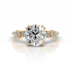 Emaline Diamond Engagement Ring - 18K Yellow Gold