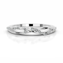 Ausha Diamond Wedding band - Platinum