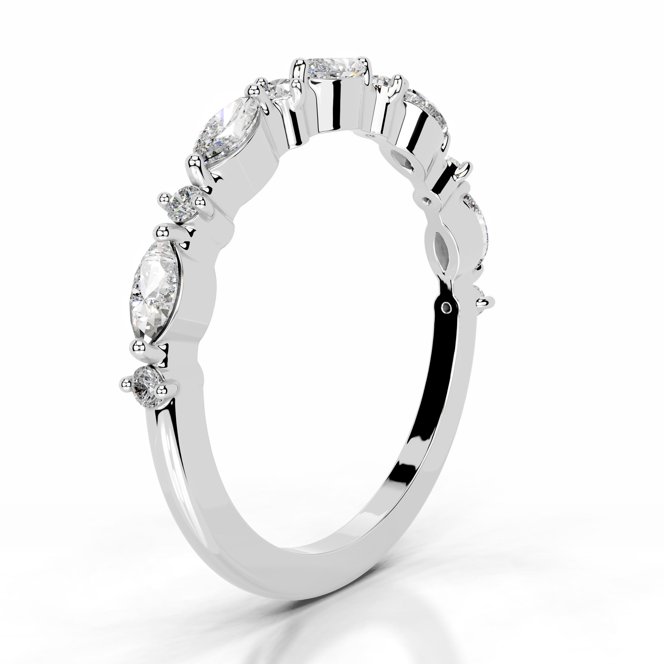 Vienna Diamond Wedding band - 14K White Gold