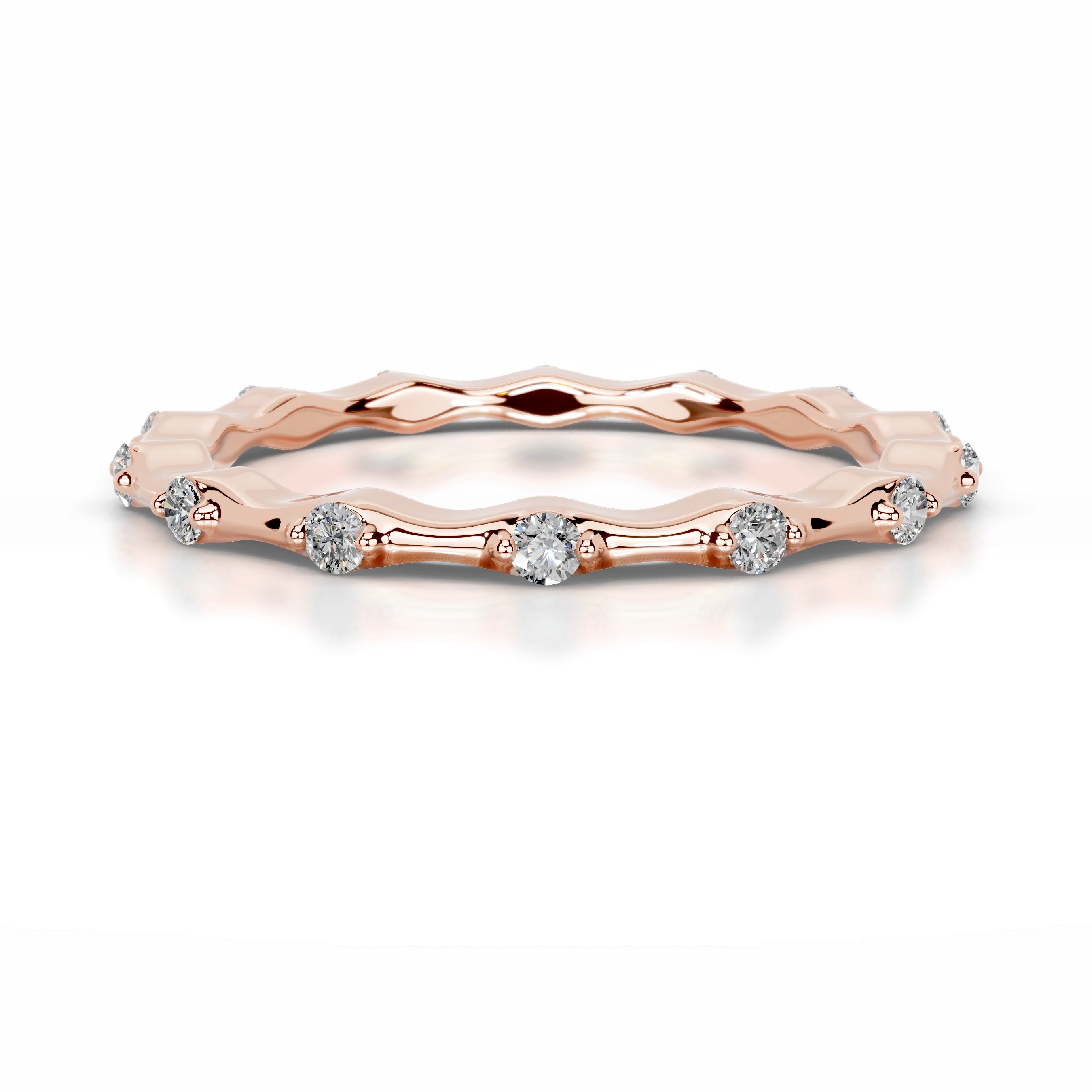 McKay Diamond Wedding band - 14K Rose Gold