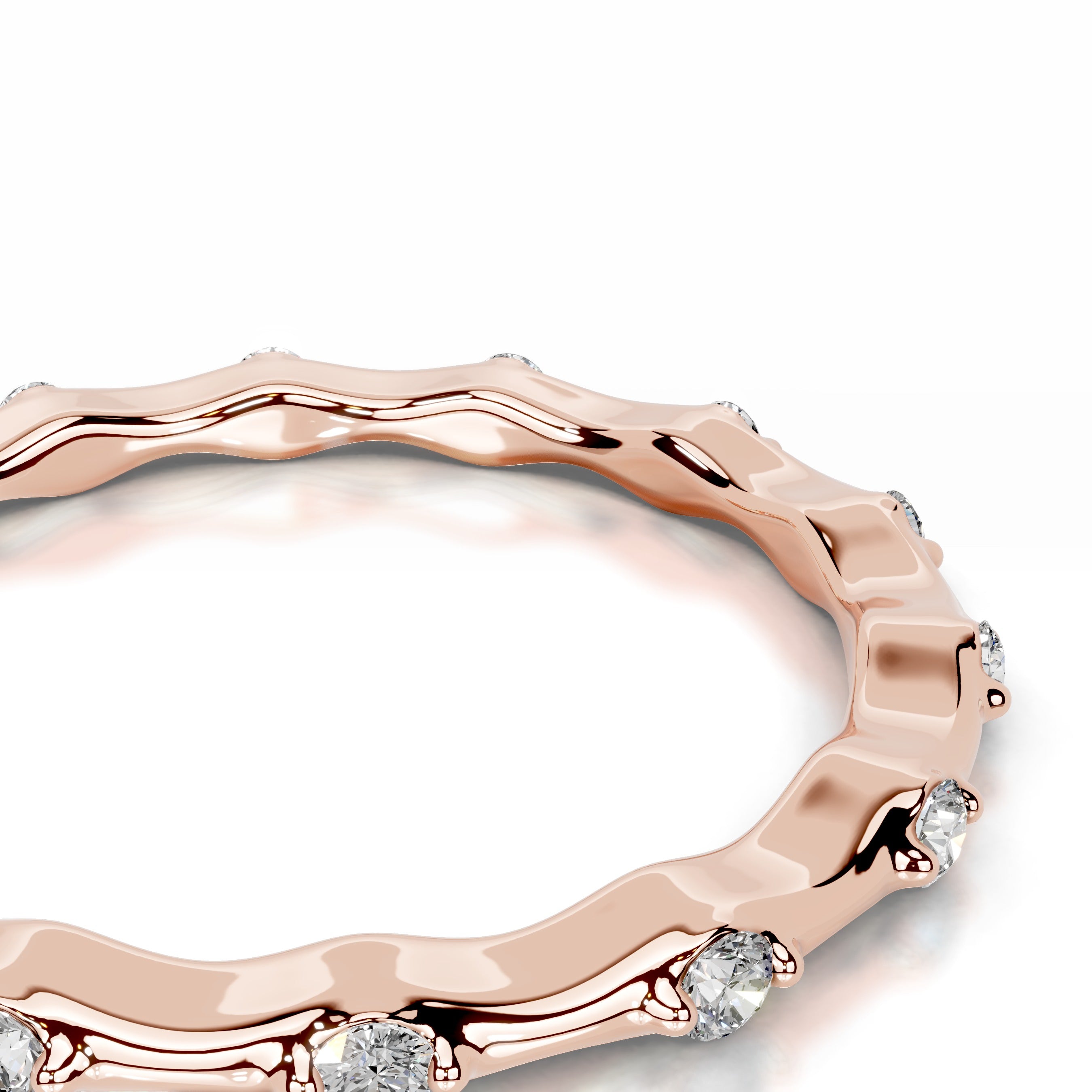 McKay Diamond Wedding band - 14K Rose Gold