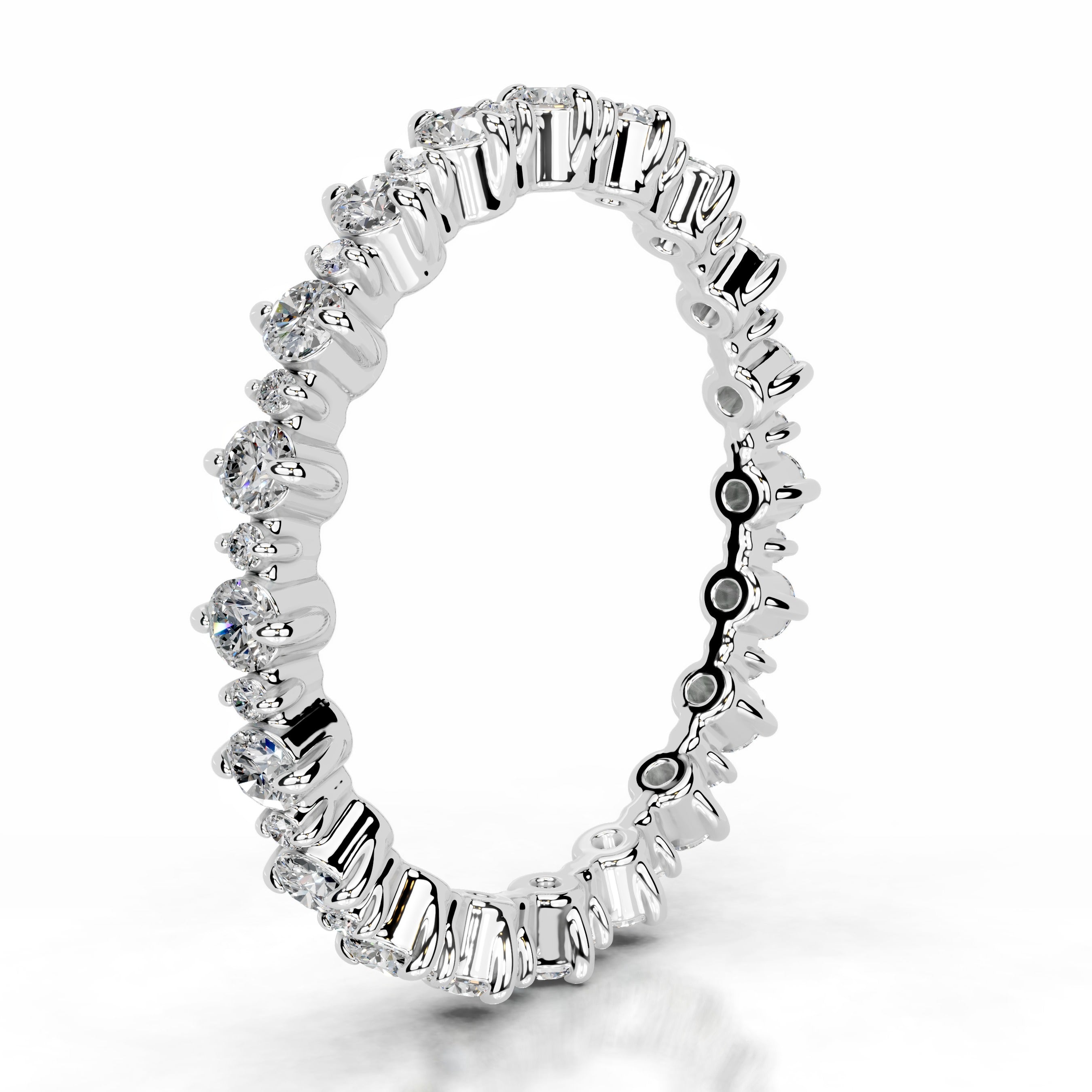 Halle Diamond Wedding band - Platinum