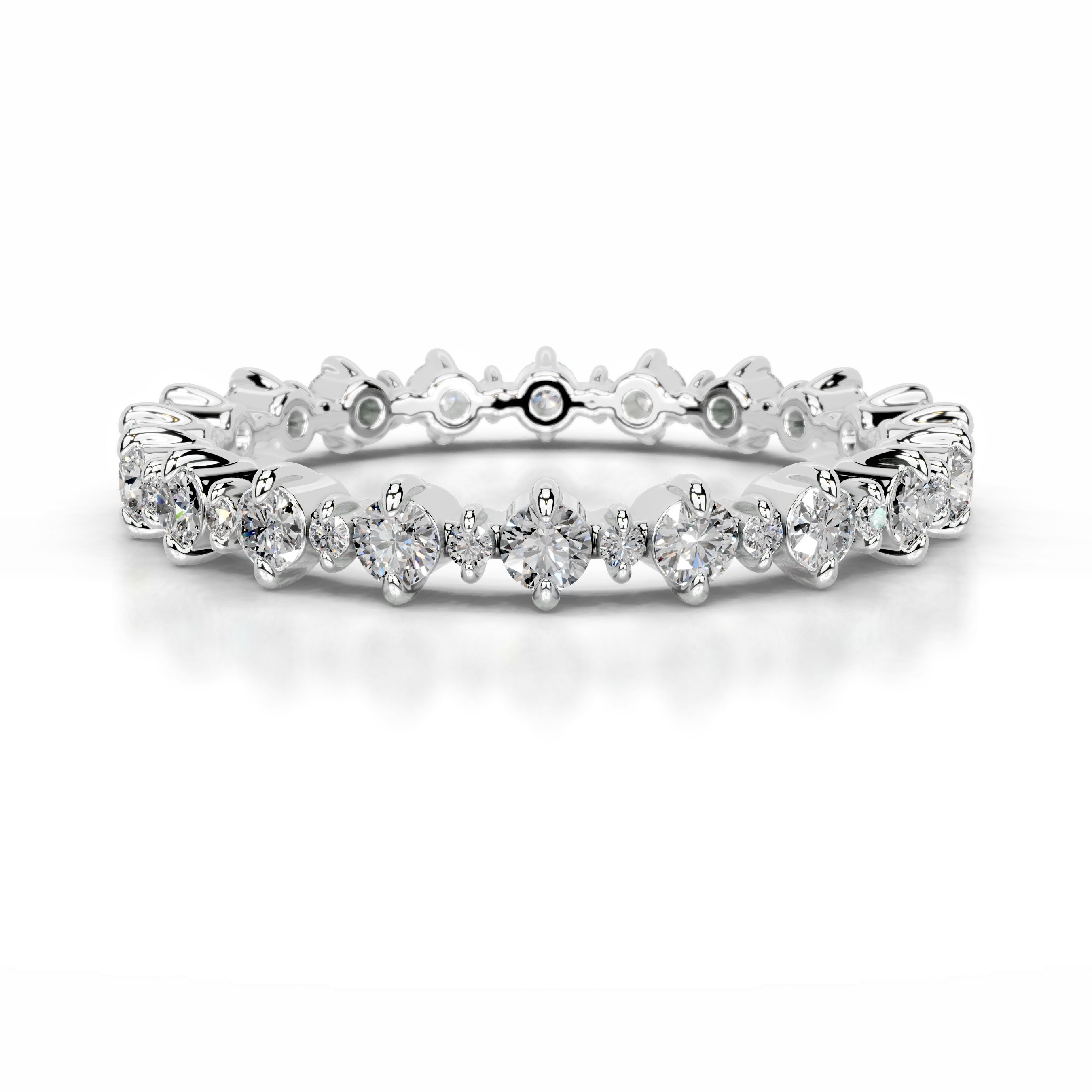 Halle Diamond Wedding band - 14K White Gold