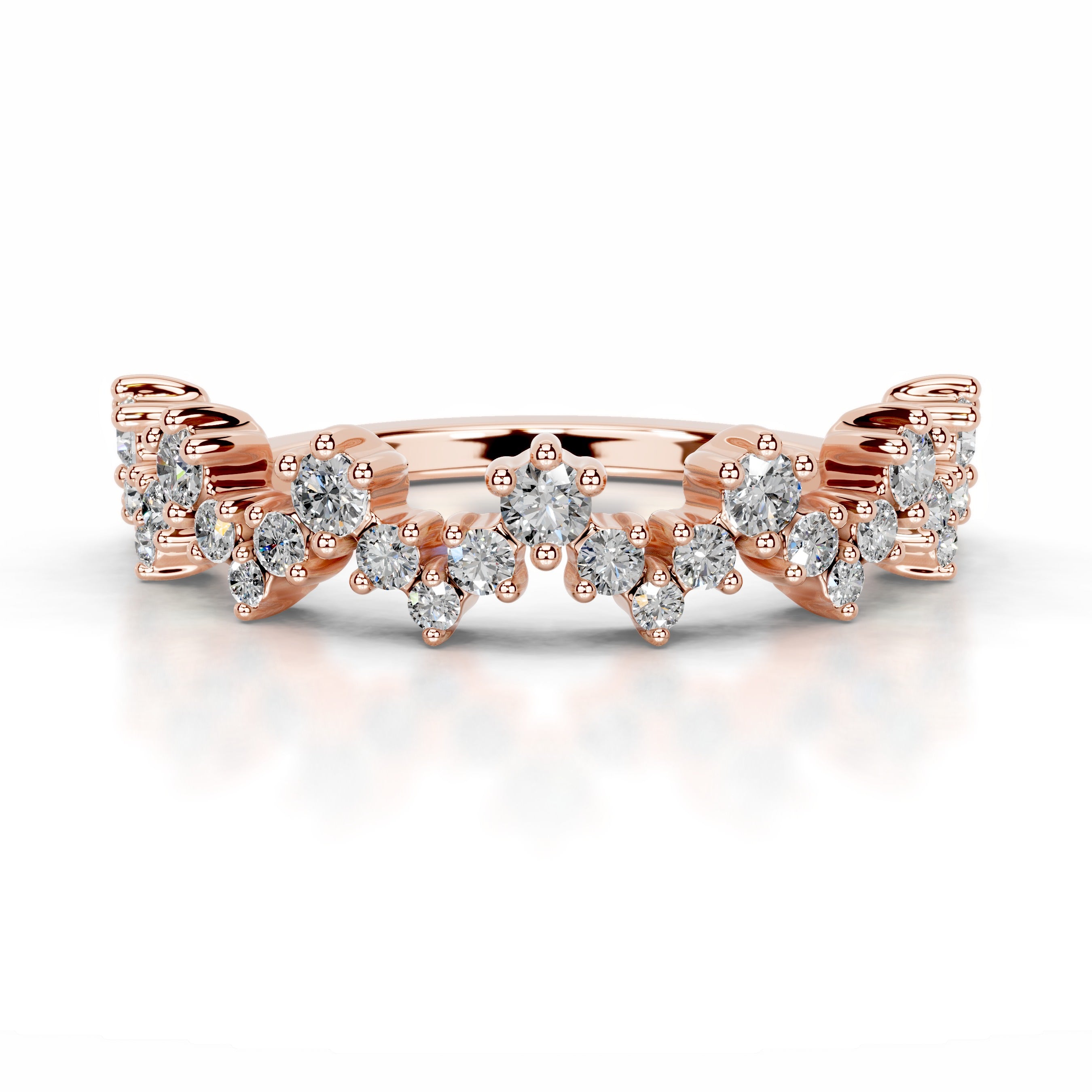 Julane Diamond Wedding band - 14K Rose Gold