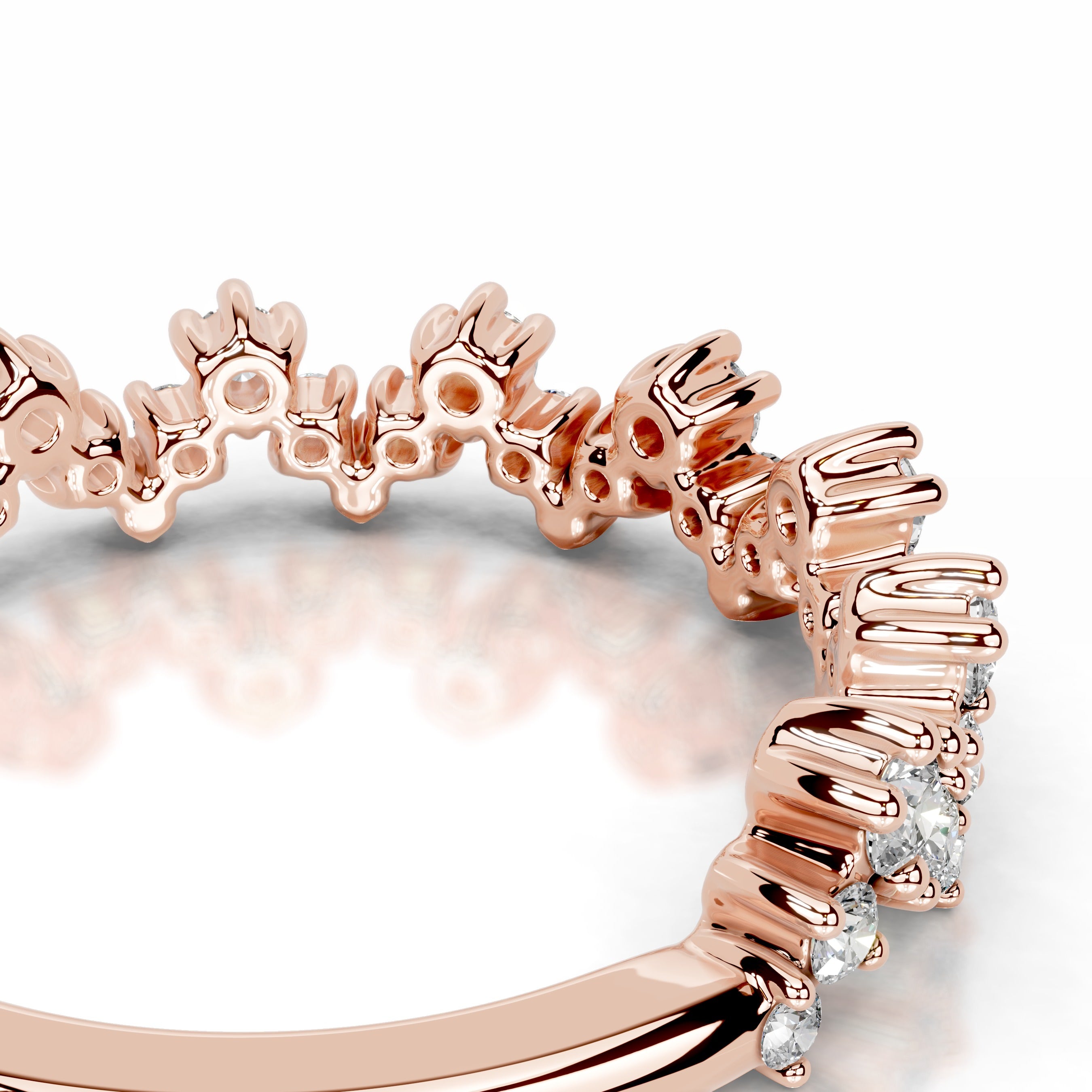 Julane Diamond Wedding band - 14K Rose Gold