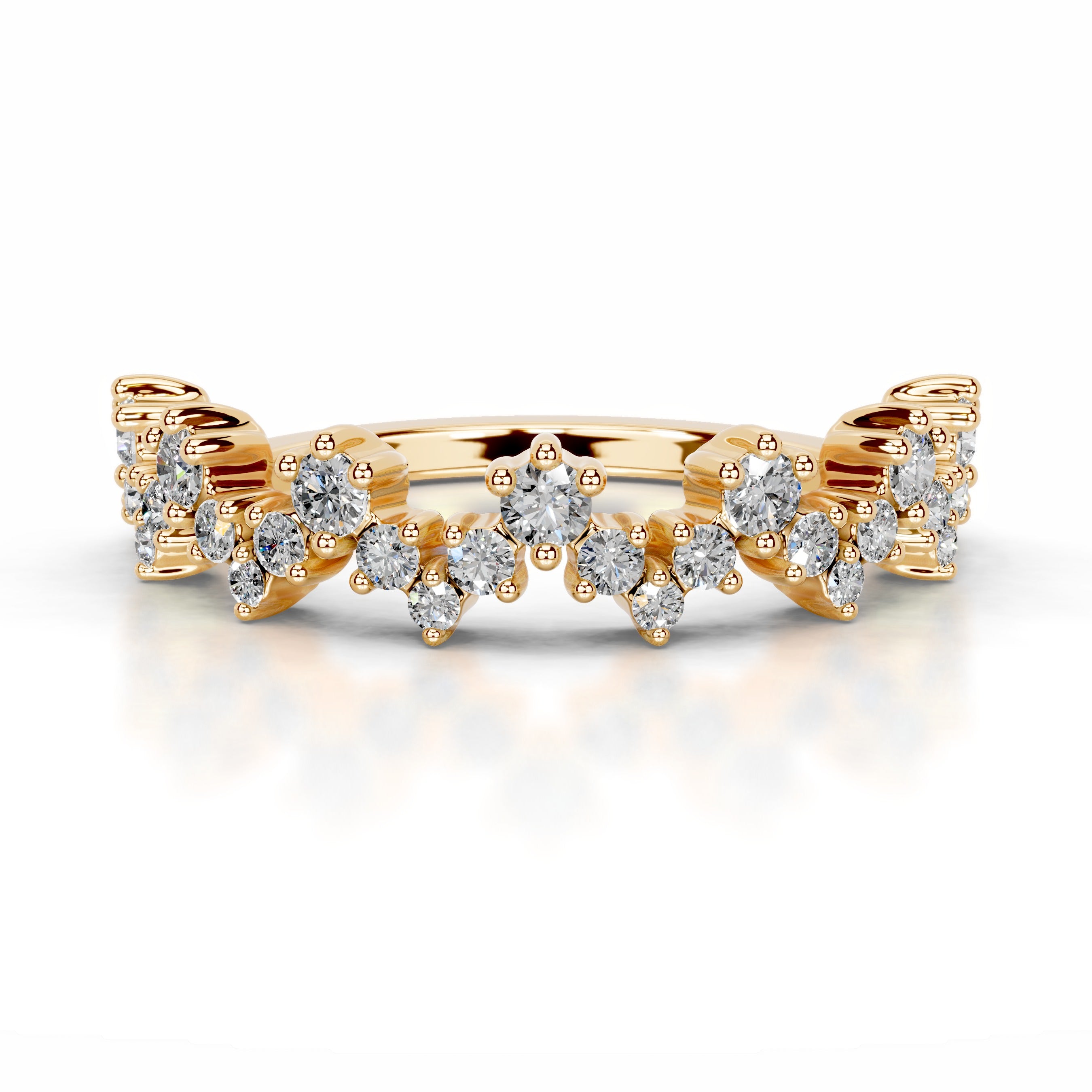 Julane Diamond Wedding band - 18K Yellow Gold