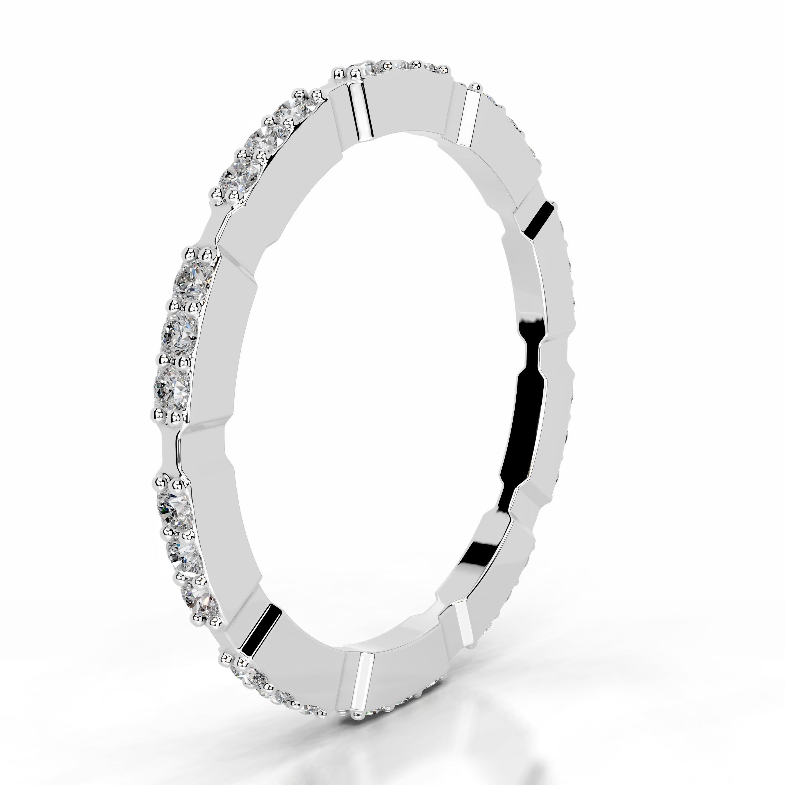 Octavia Diamond Wedding band - 14K White Gold