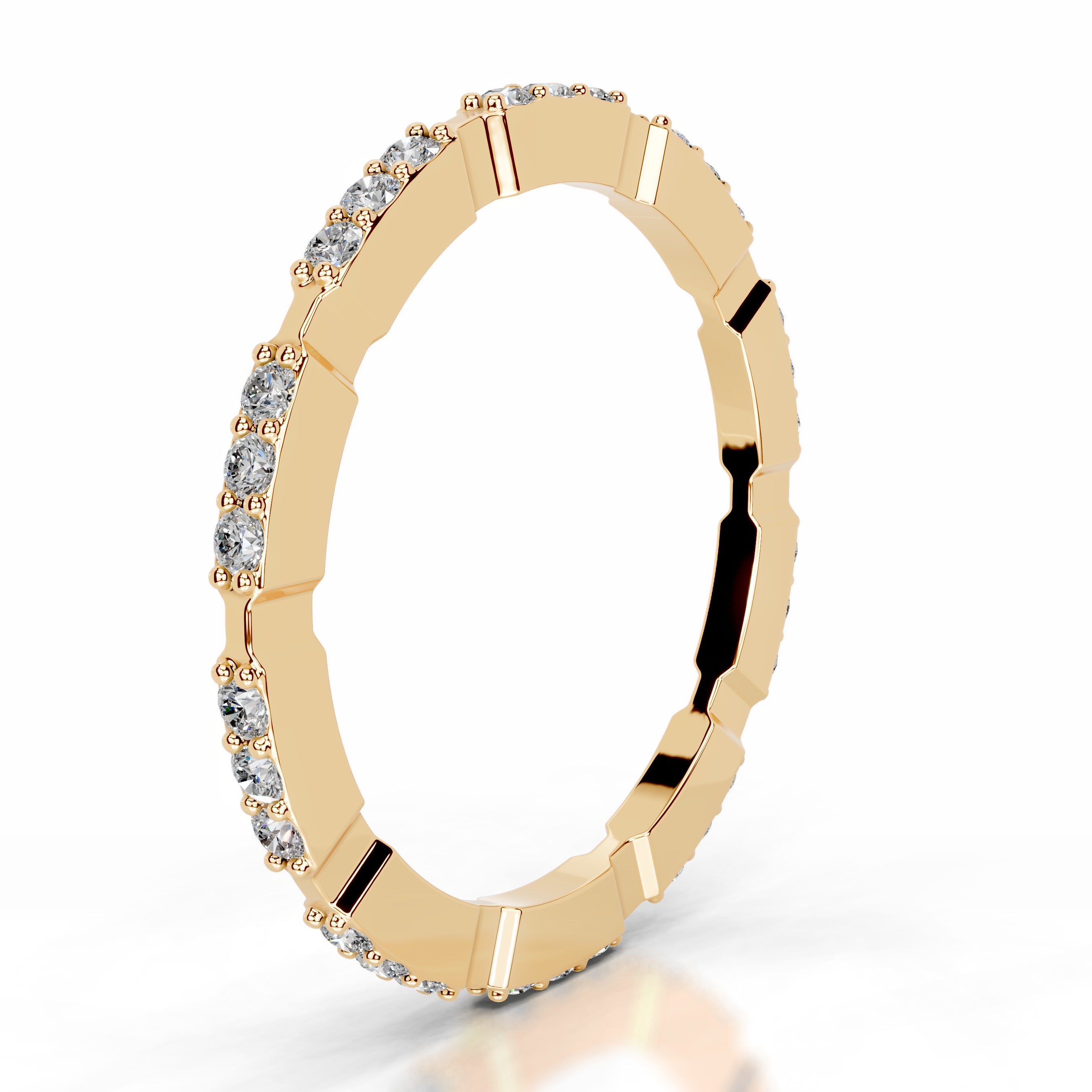 Octavia Diamond Wedding band - 18K Yellow Gold