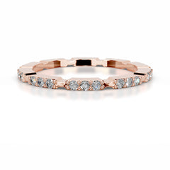 Octavia Diamond Wedding band - 14K Rose Gold