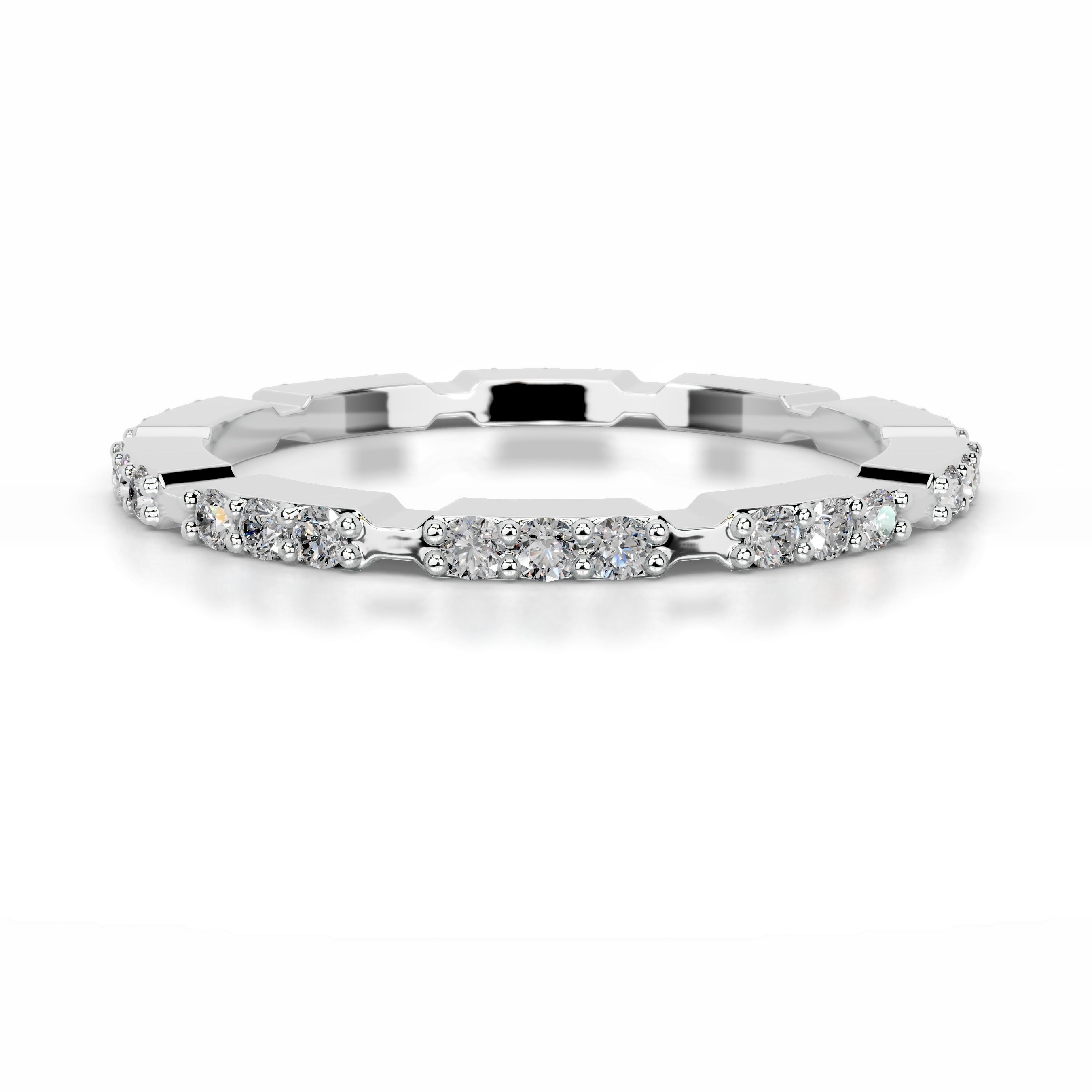 Octavia Diamond Wedding band - 14K White Gold