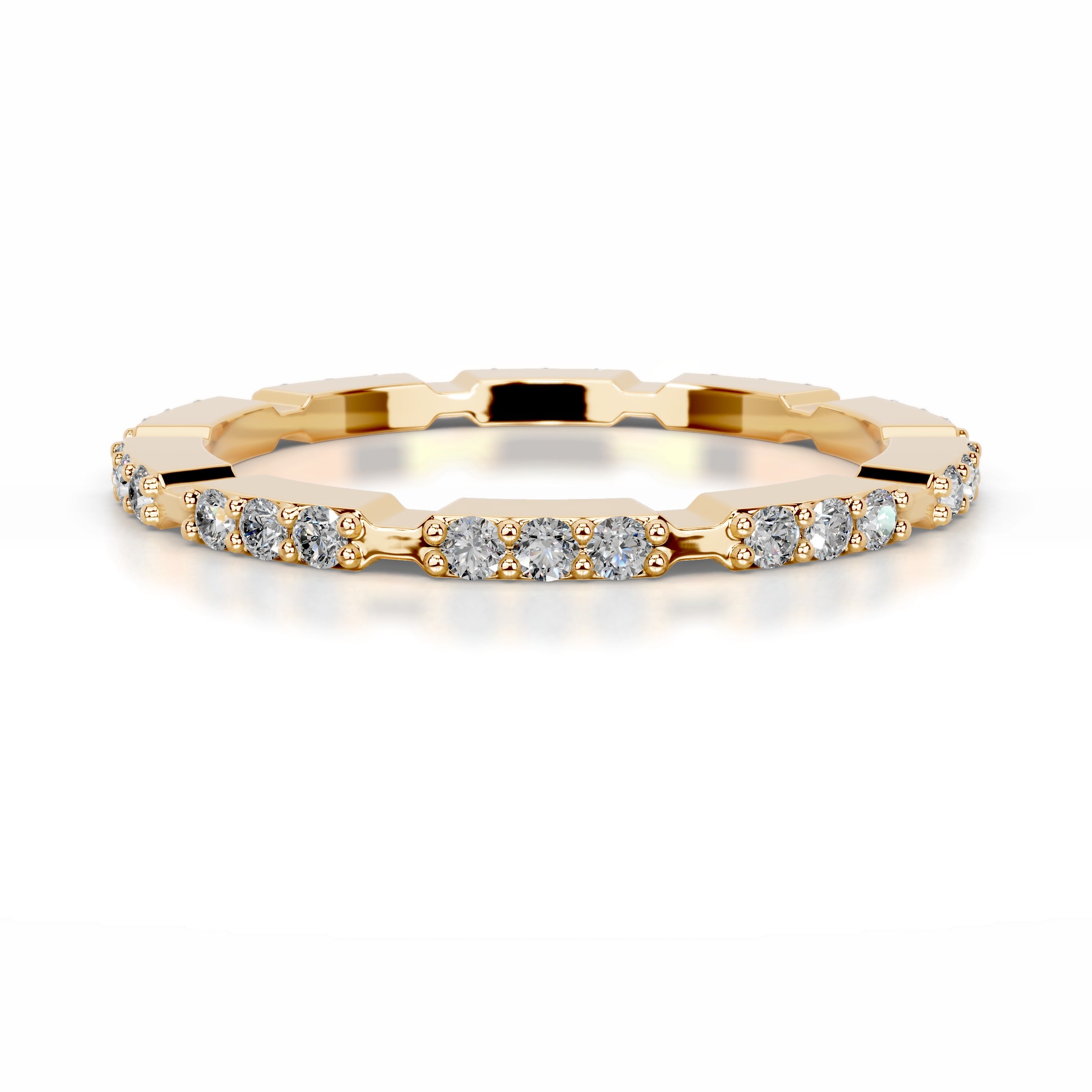 Octavia Diamond Wedding band - 18K Yellow Gold