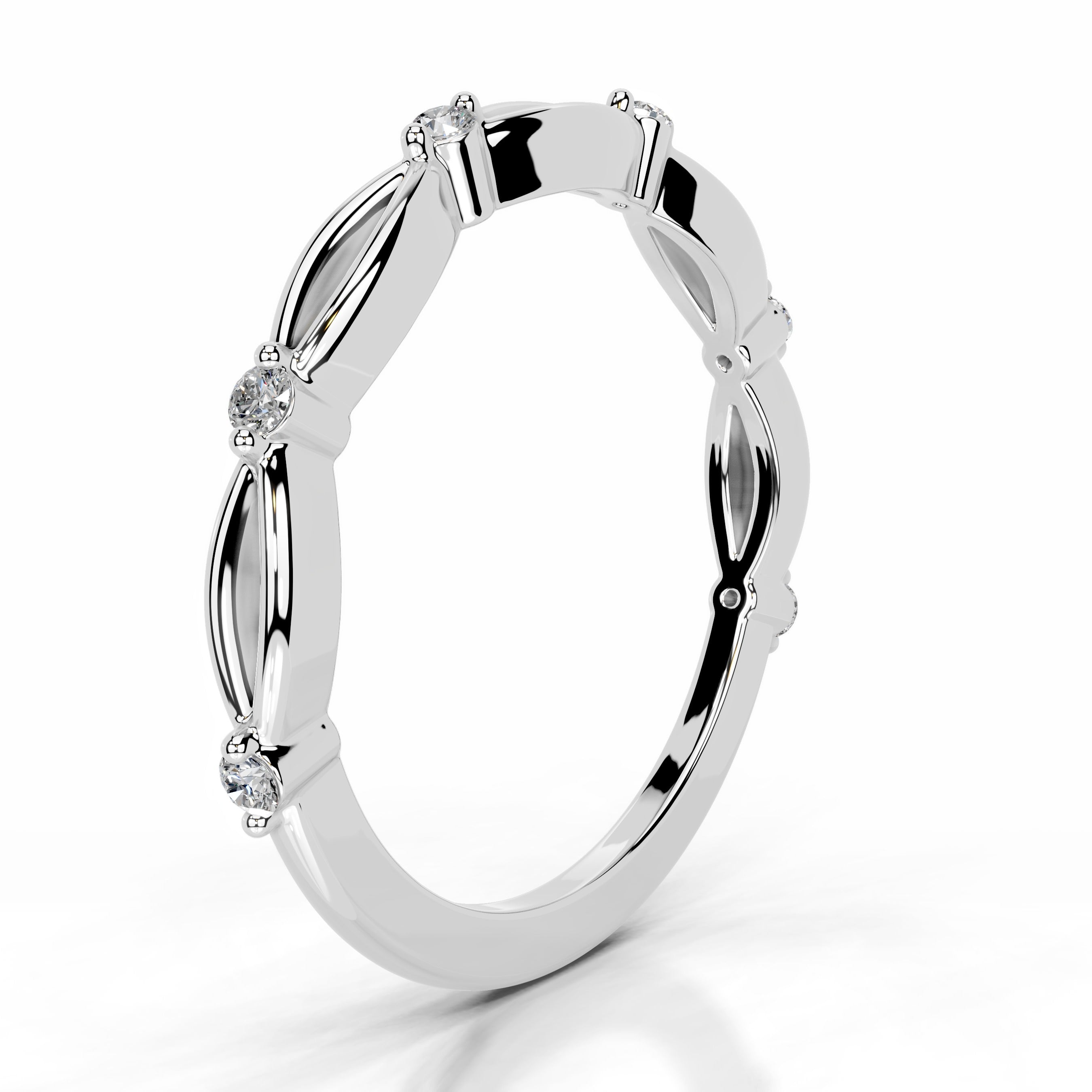 Laina Diamond Wedding band - Platinum