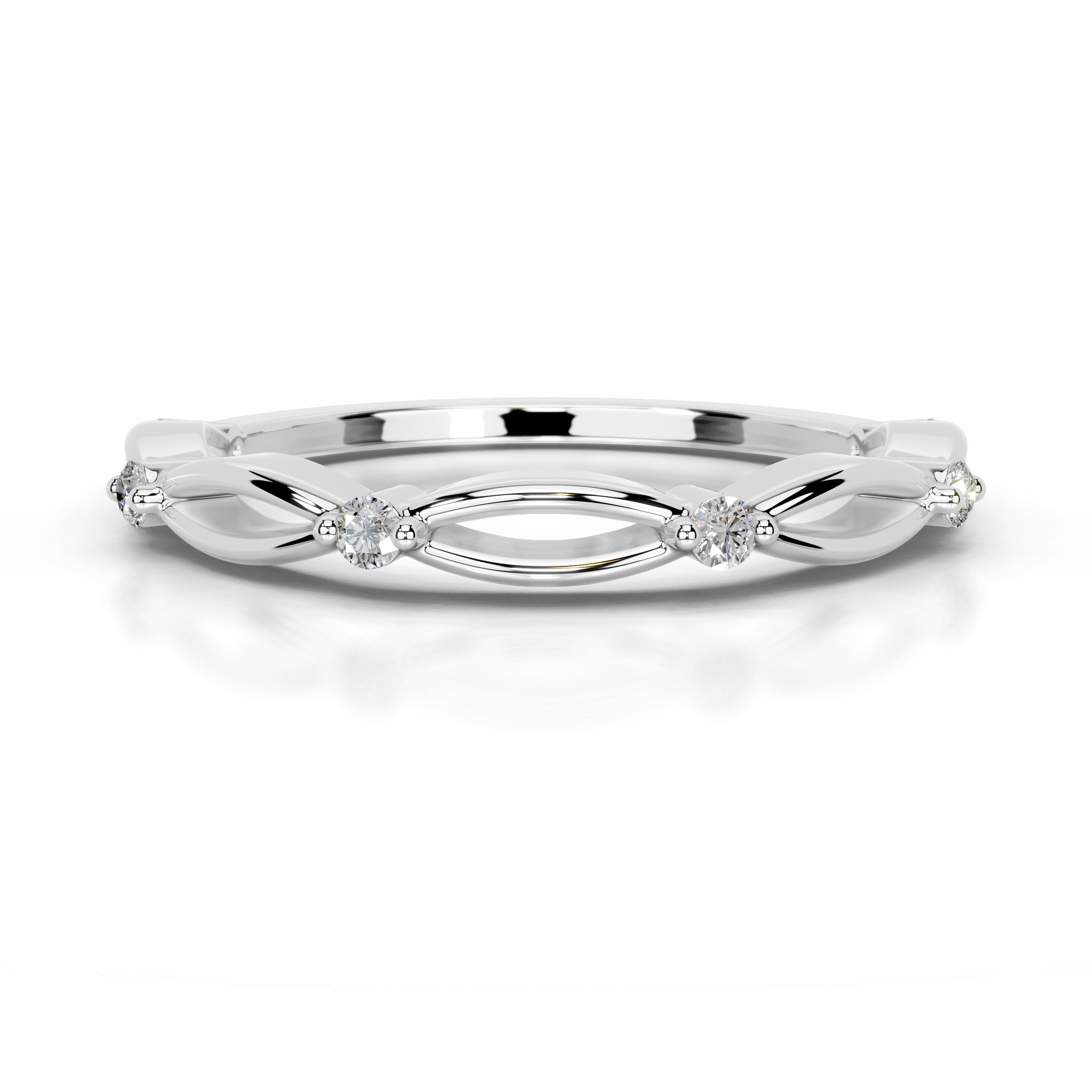 Laina Diamond Wedding band - Platinum