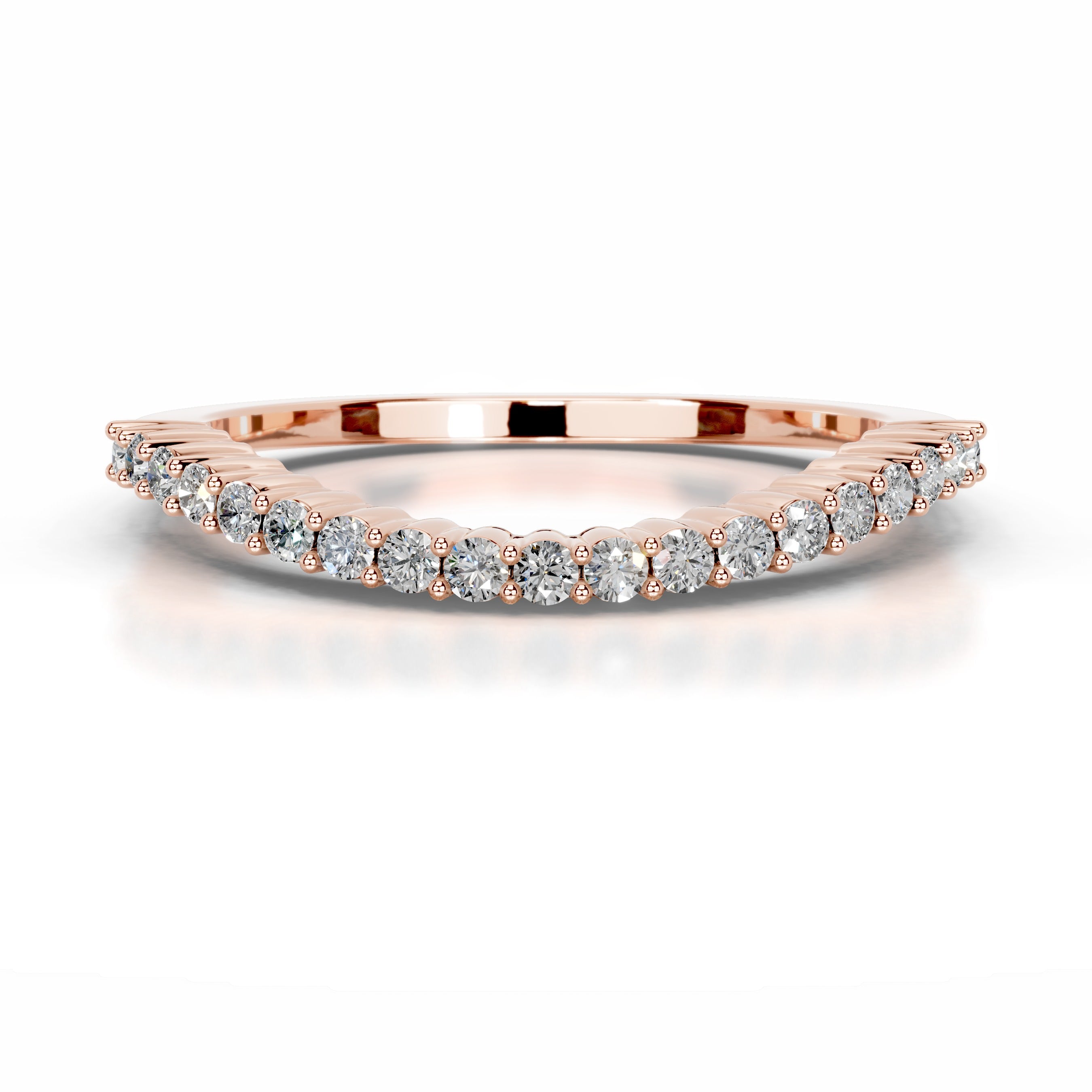 Rowan Diamond Wedding band - 14K Rose Gold