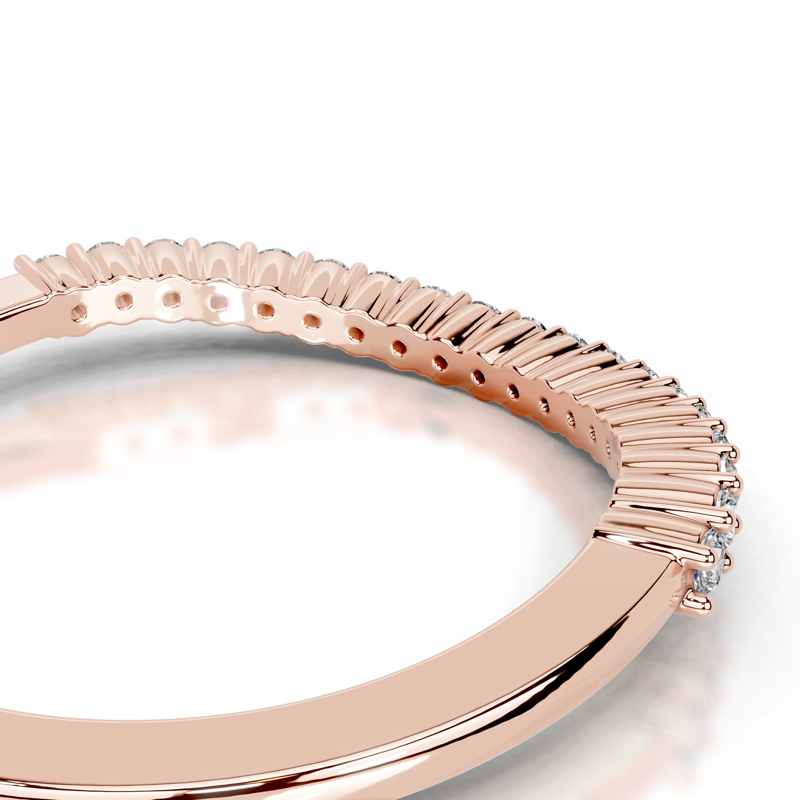 Rowan Diamond Wedding band - 14K Rose Gold