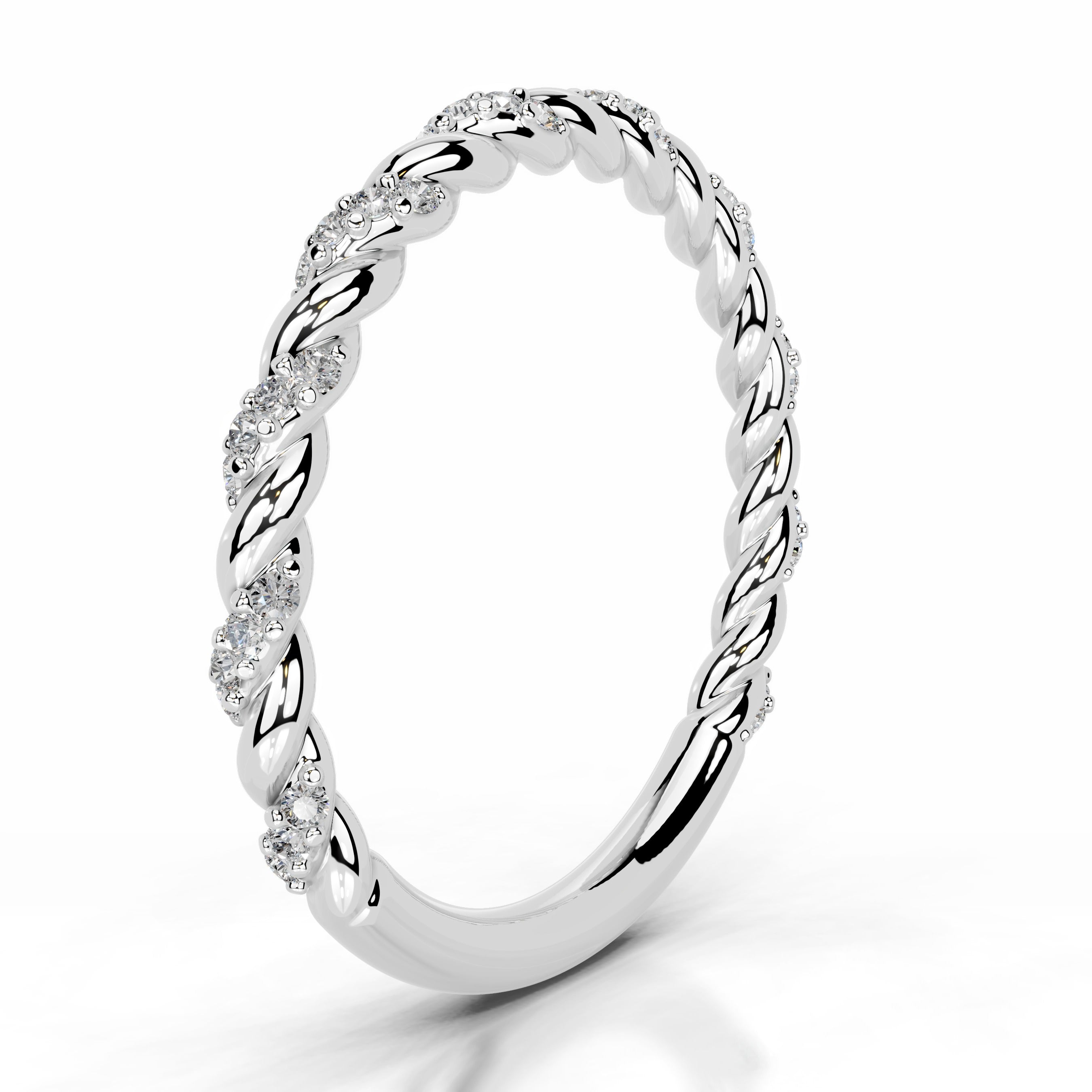 Sunniva Diamond Wedding band - 14K White Gold