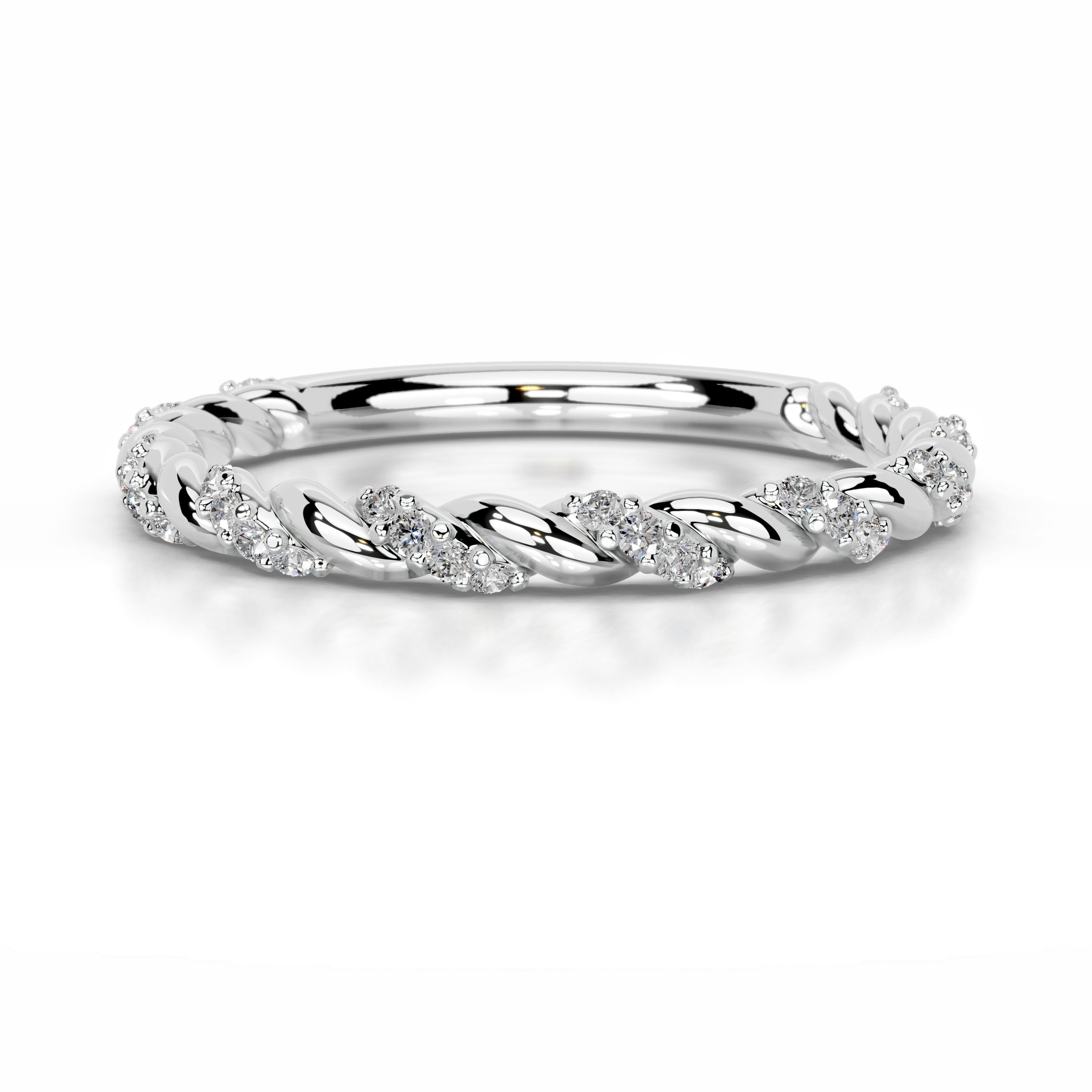 Sunniva Diamond Wedding band - 14K White Gold