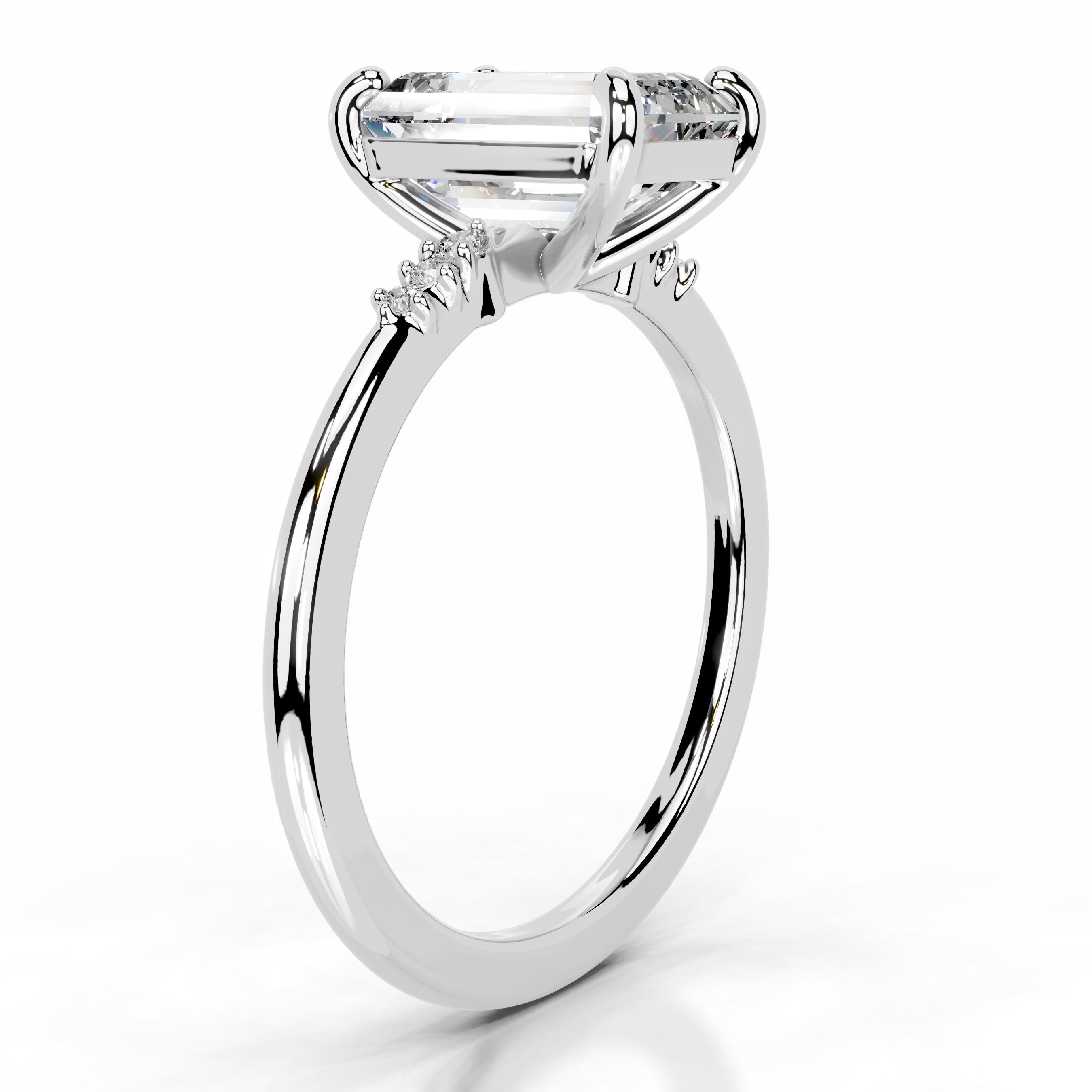 Hope Diamond Engagement Ring - 14K White Gold