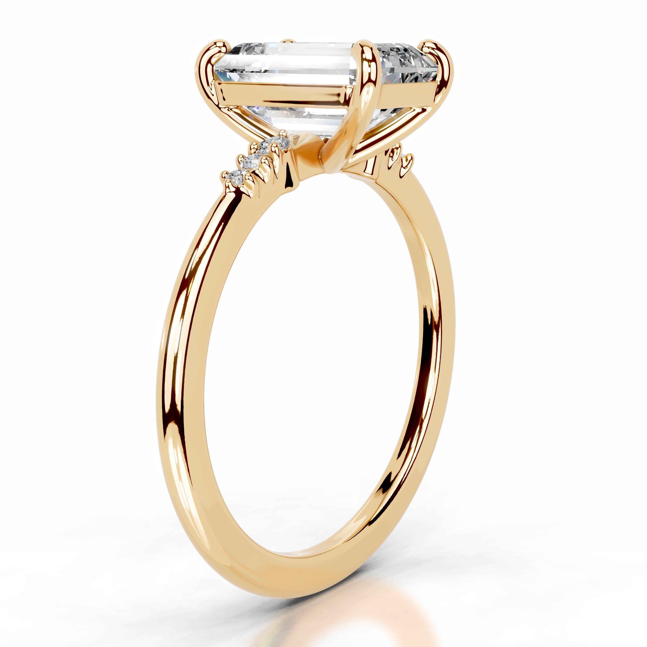 Hope Diamond Engagement Ring - 18K Yellow Gold