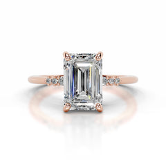 Hope Diamond Engagement Ring - 14K Rose Gold