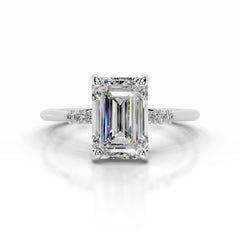 Hope Diamond Engagement Ring - 14K White Gold