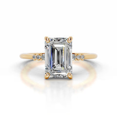 Hope Diamond Engagement Ring - 18K Yellow Gold