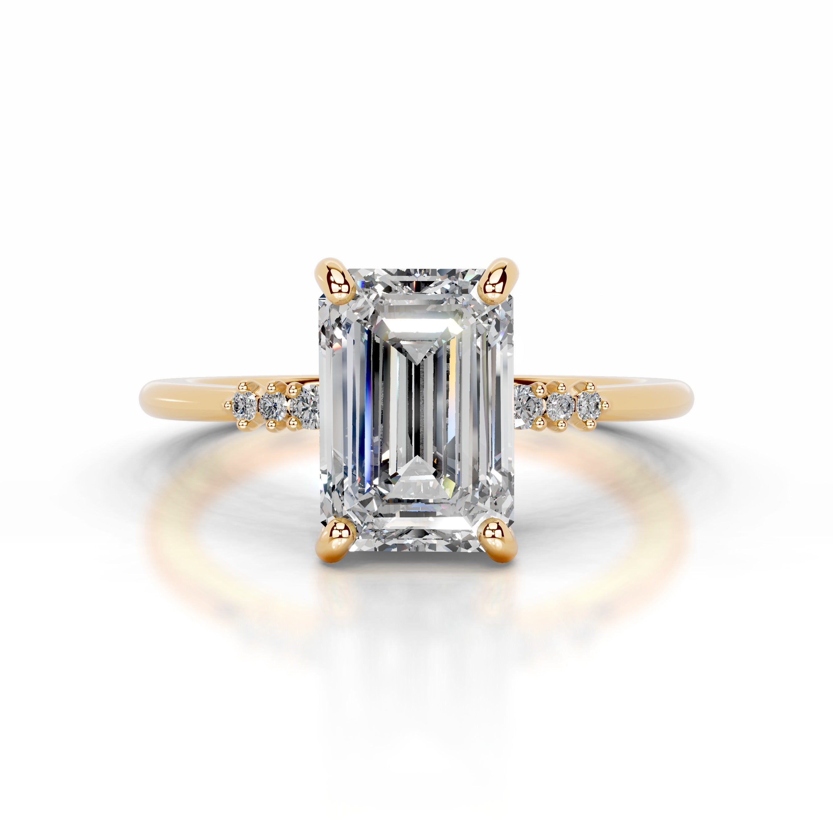 Hope Diamond Engagement Ring - 18K Yellow Gold