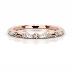 Sunny Diamond Wedding band - 14K Rose Gold