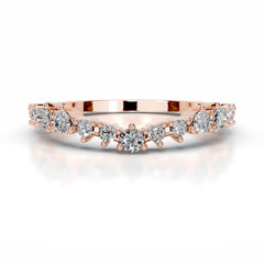 Millicent Diamond Wedding band - 14K Rose Gold