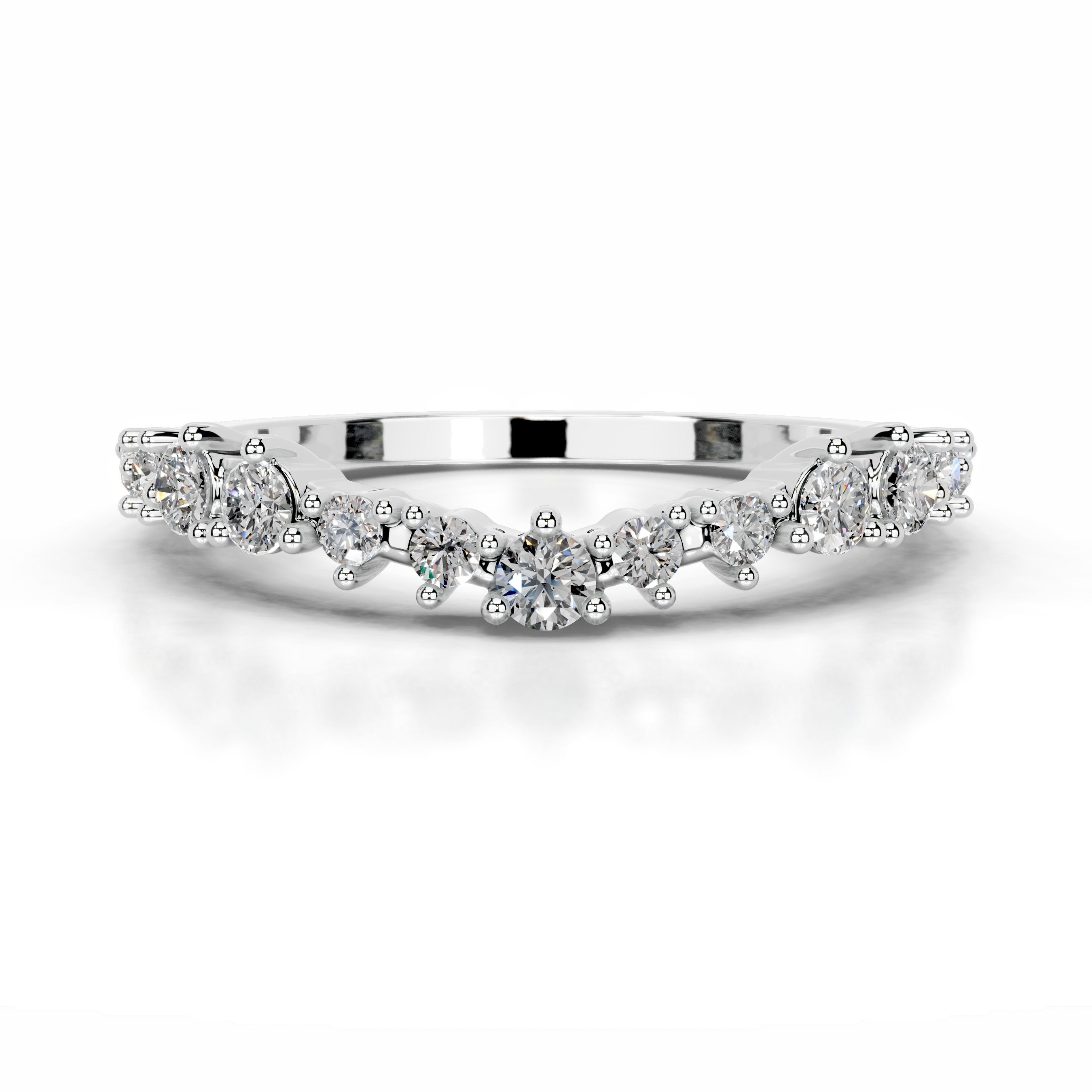 Millicent Diamond Wedding band - 14K White Gold