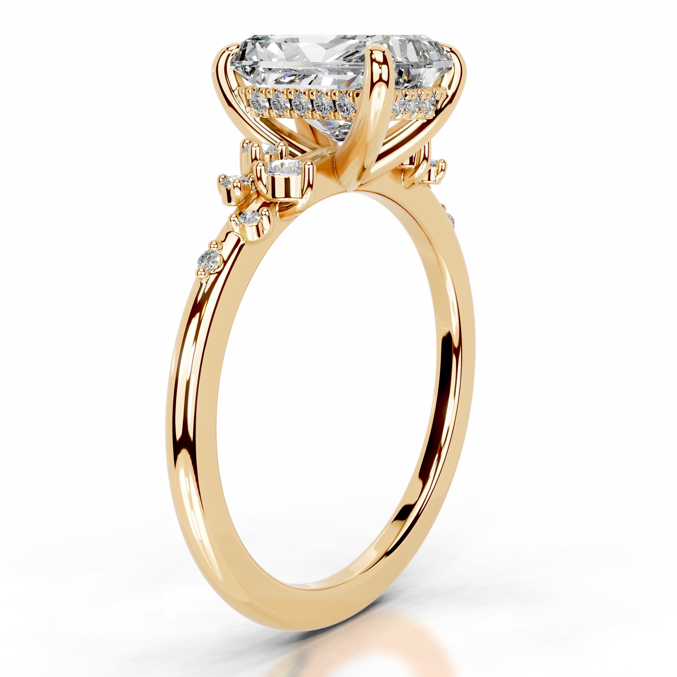 Maisie Diamond Engagement Ring - 18K Yellow Gold