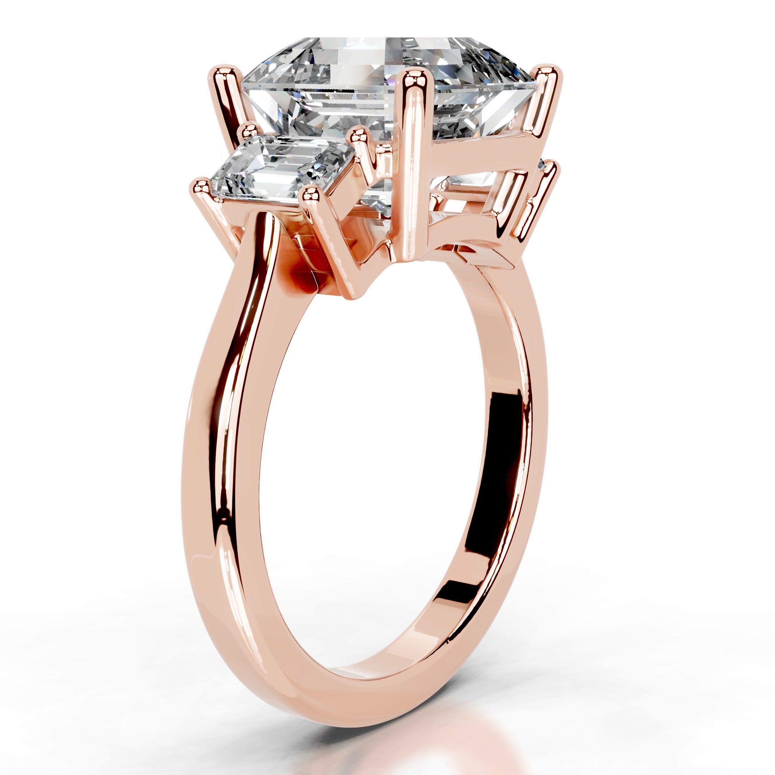 Gyeong Diamond Engagement Ring - 14K Rose Gold