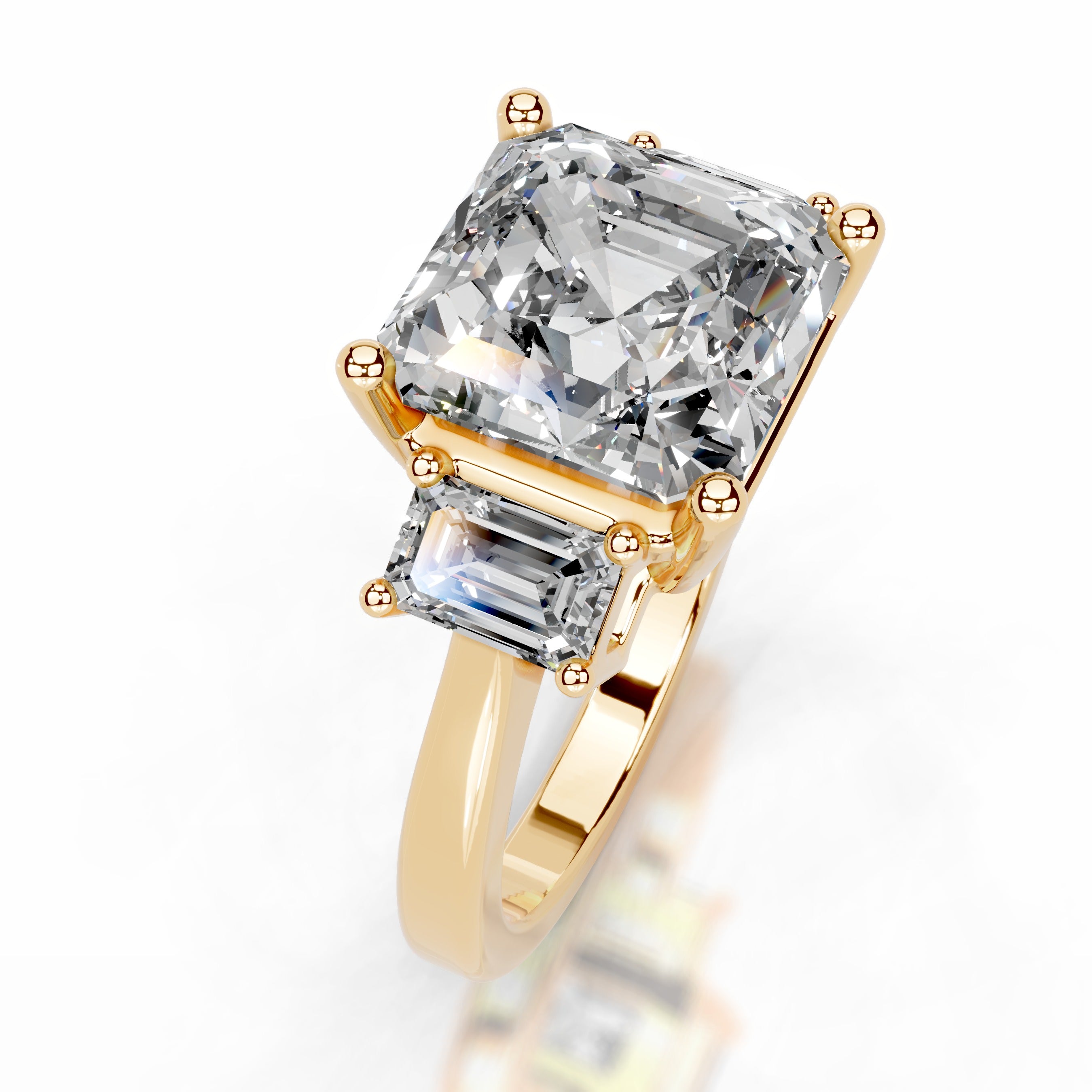 Gyeong Diamond Engagement Ring - 18K Yellow Gold