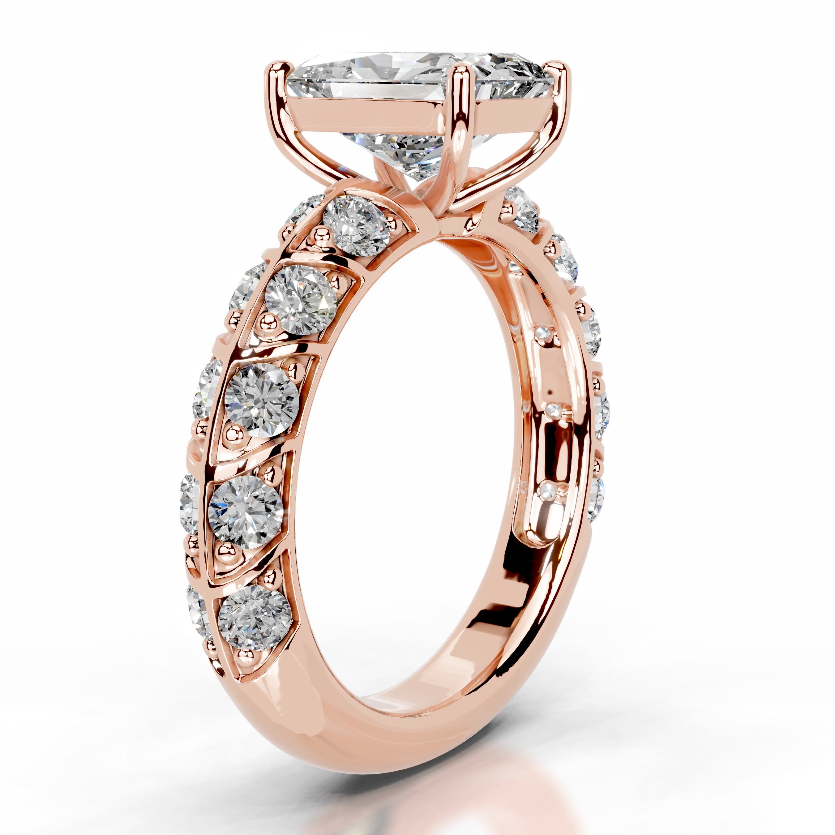 Iseul Diamond Engagement Ring - 14K Rose Gold