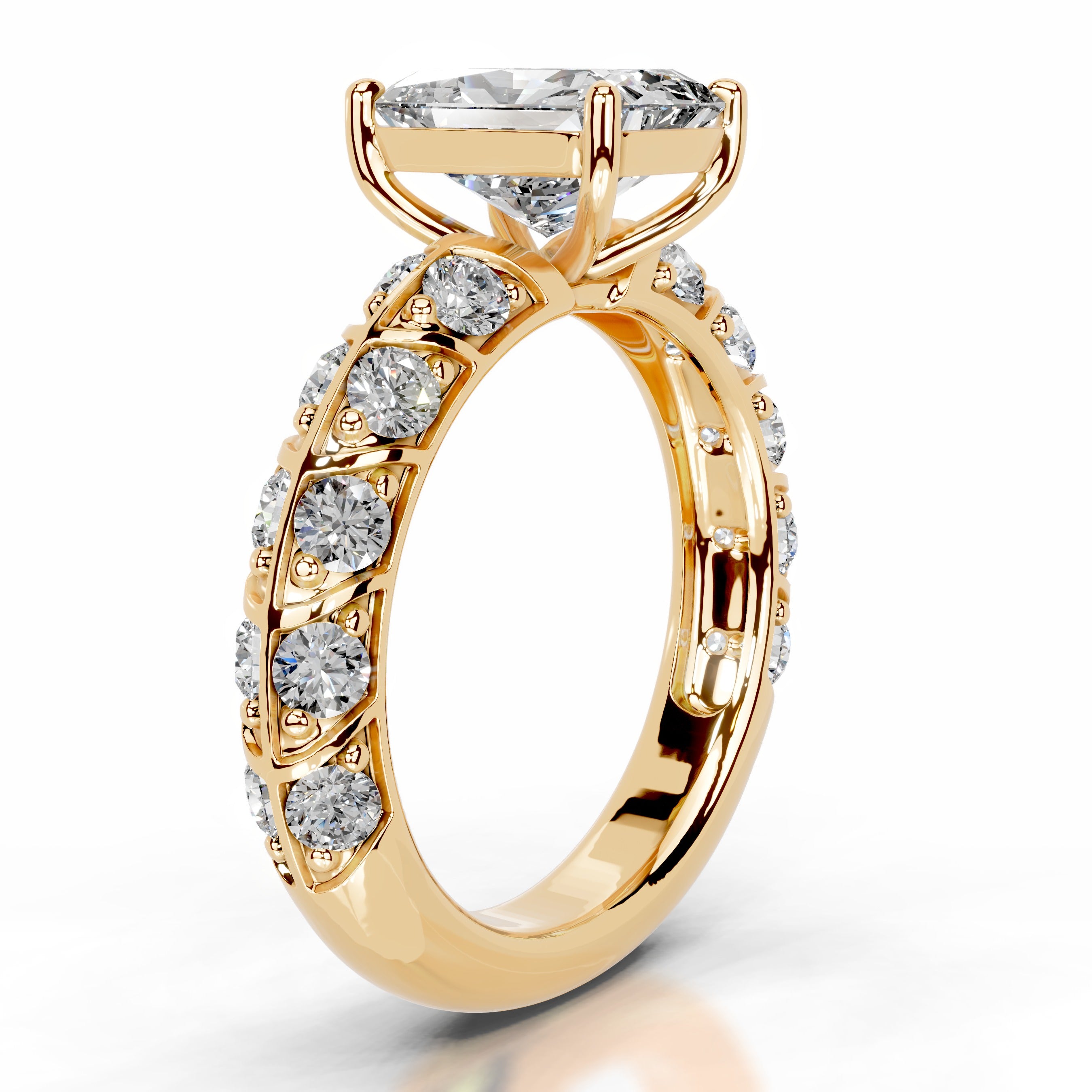 Iseul Diamond Engagement Ring - 18K Yellow Gold