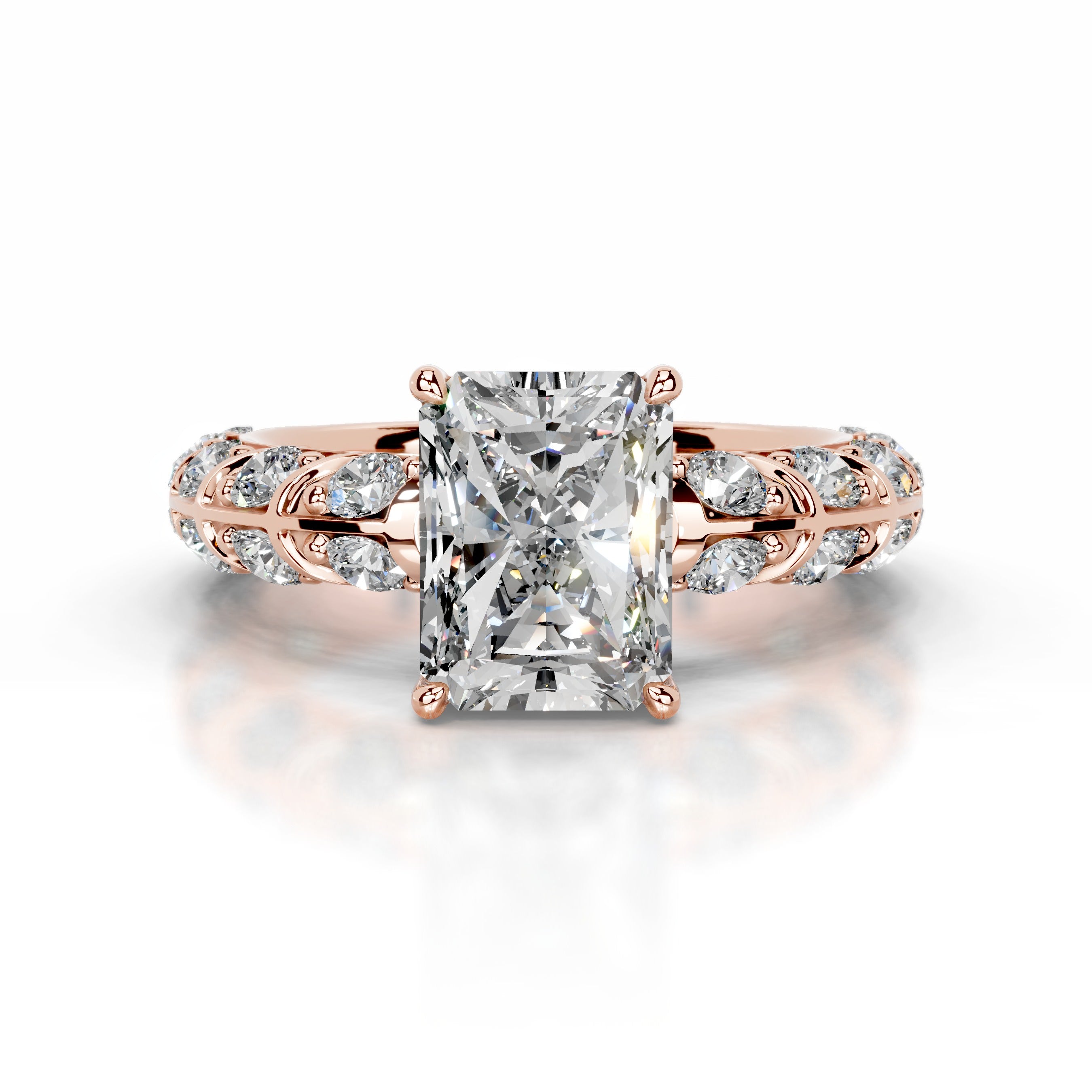 Iseul Diamond Engagement Ring - 14K Rose Gold