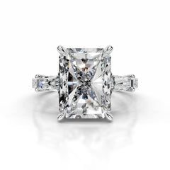 Mun Diamond Engagement Ring - 18K White Gold