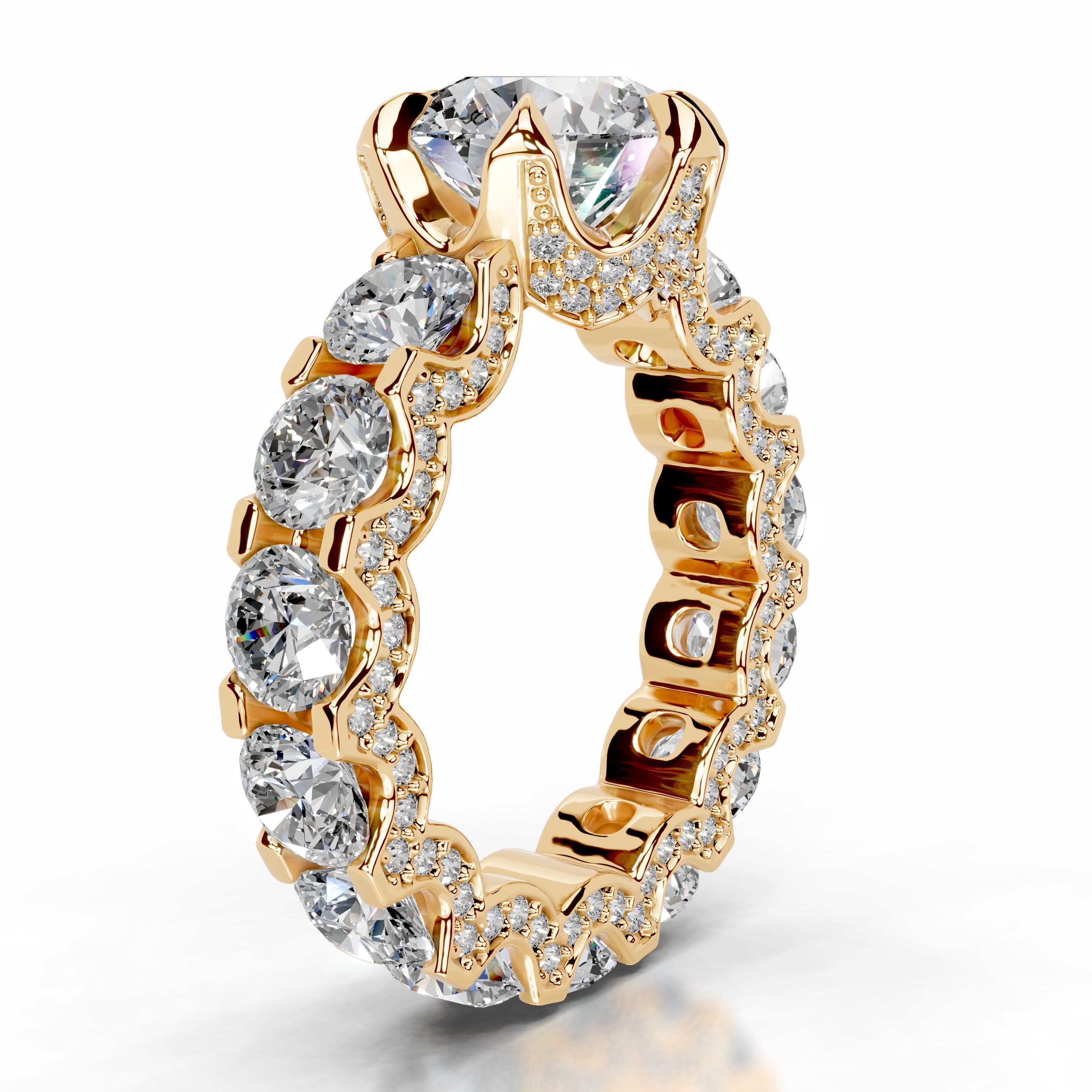 Woong Diamond Engagement Ring - 18K Yellow Gold
