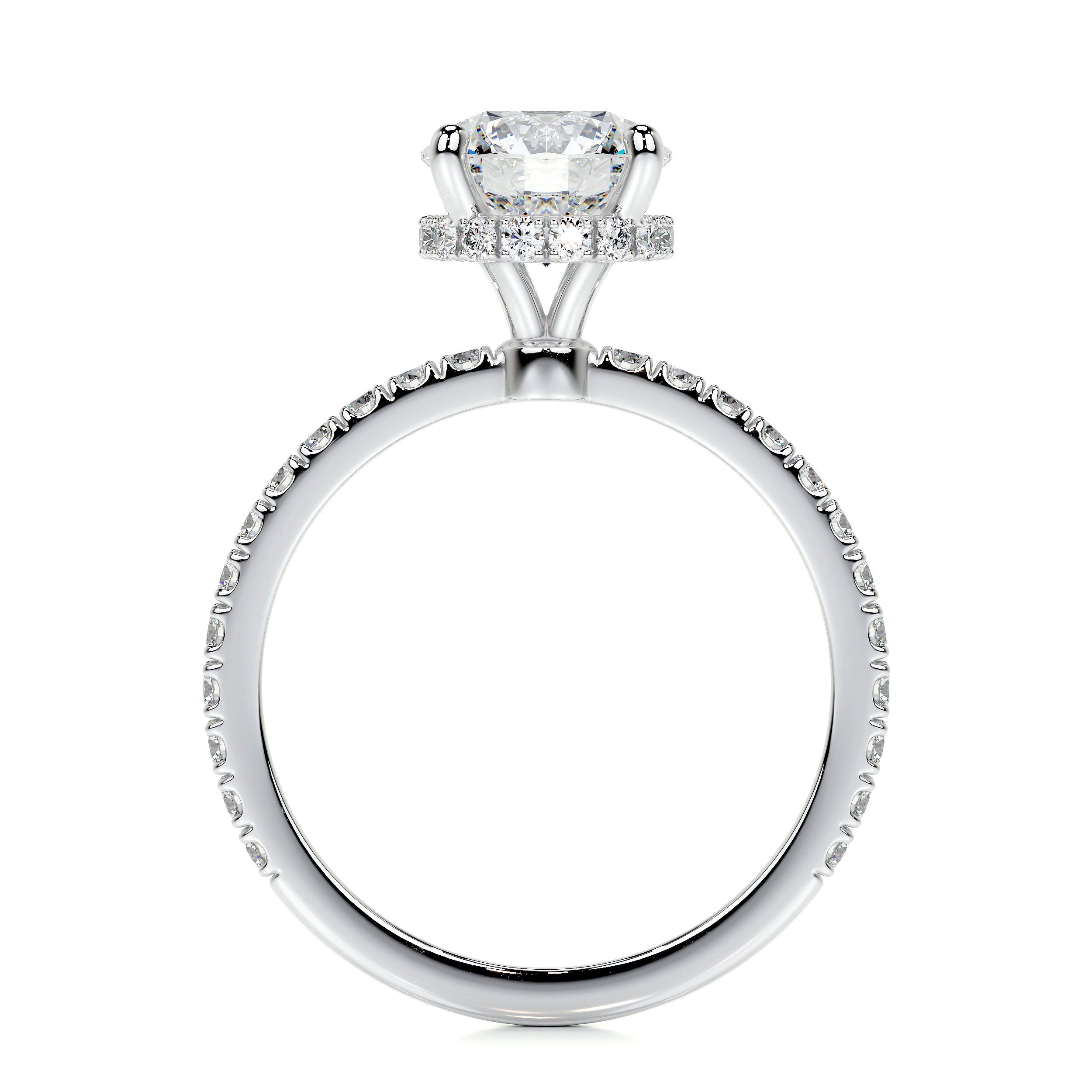 Vivienne Lab Grown Diamond Ring   (2 Carat) -14K White Gold (RTS)