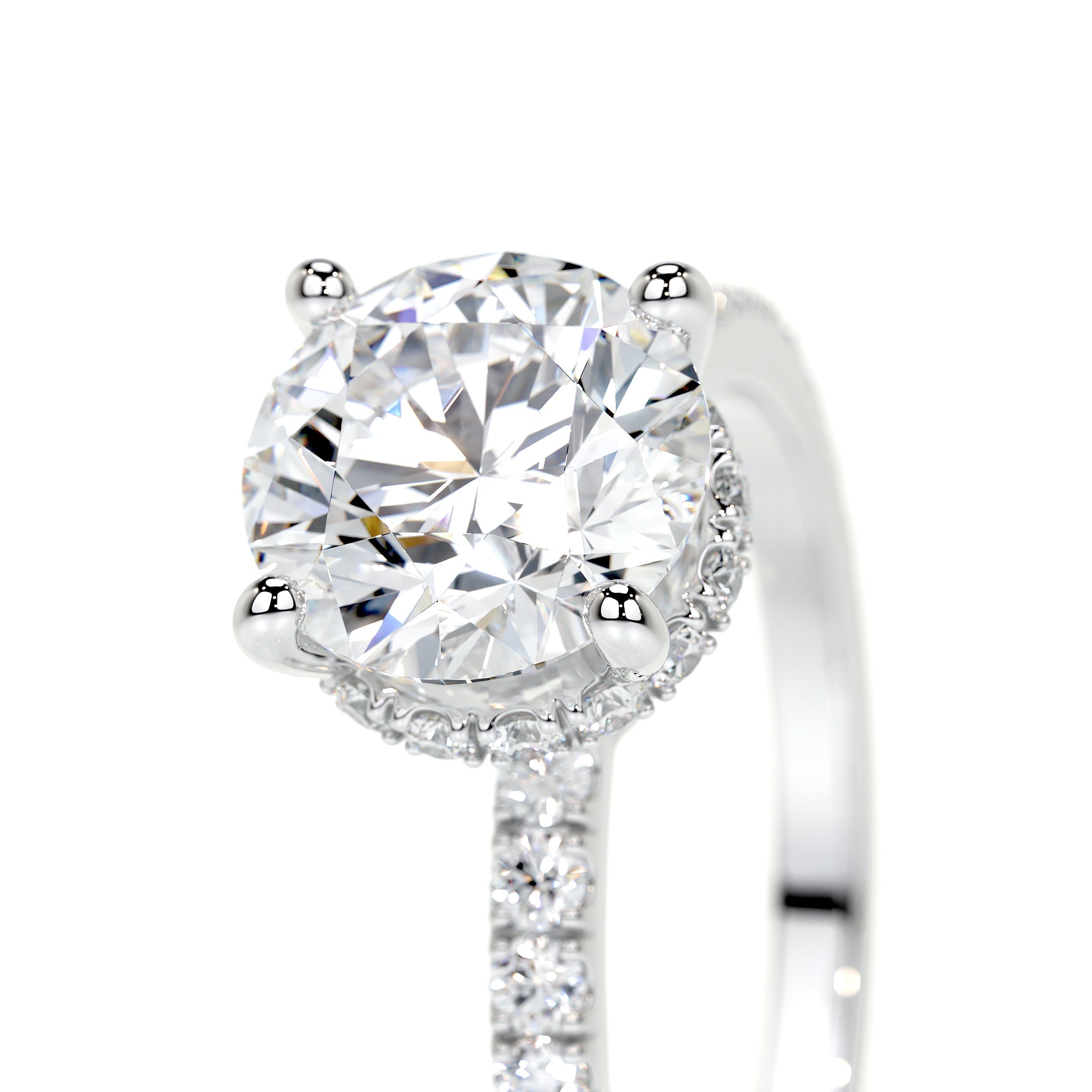 Vivienne Lab Grown Diamond Ring   (2 Carat) -14K White Gold (RTS)