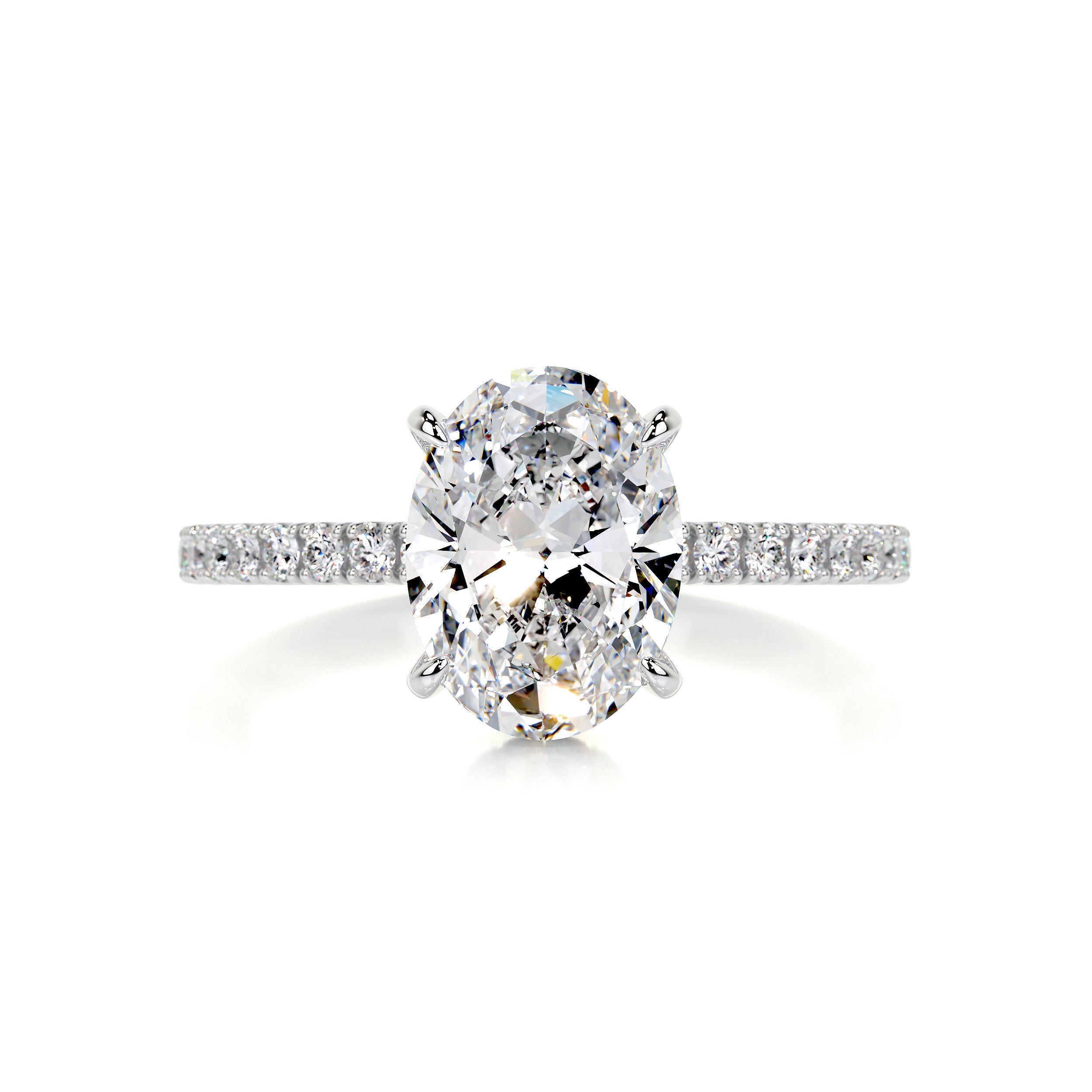 Lucy Diamond Engagement Ring - 18K White Gold