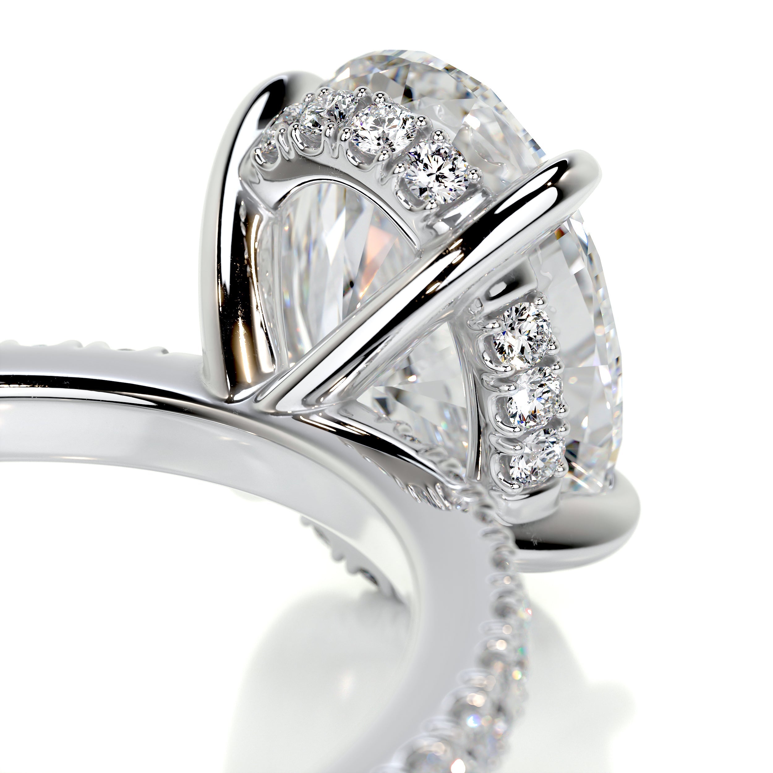 Lucy Diamond Engagement Ring - 18K White Gold