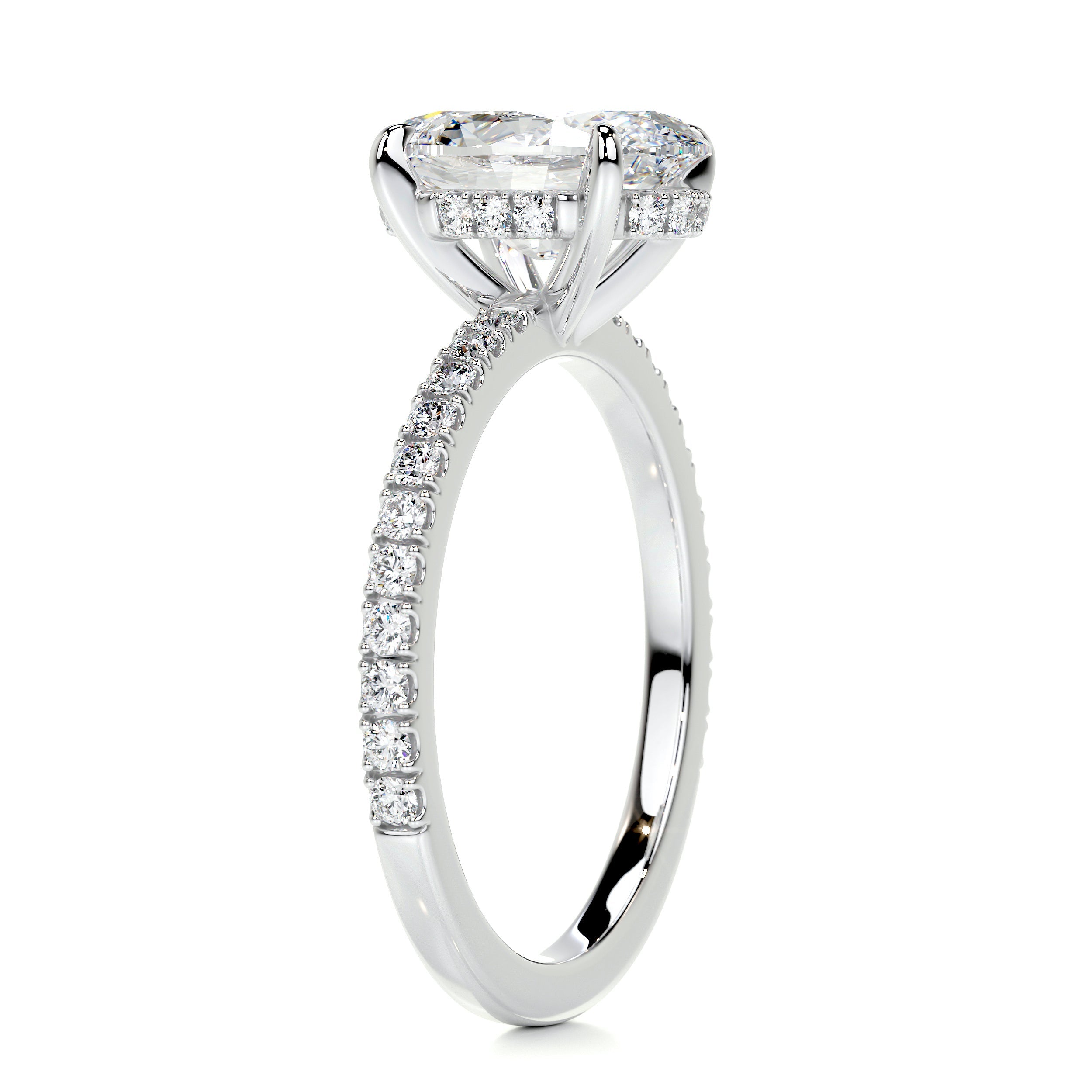 Lucy Diamond Engagement Ring -18K White Gold  (RTS)